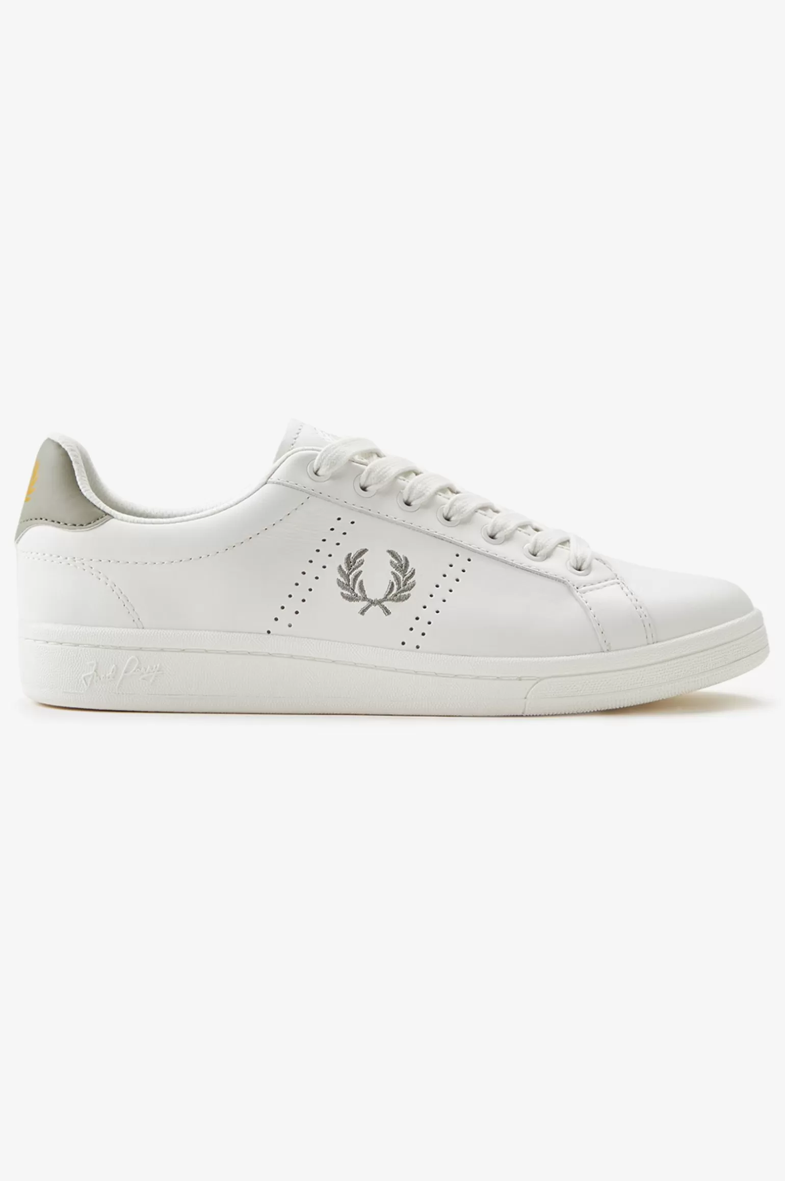 Schuhe^Fred Perry B721 Schneeweiß / Warmes Grau