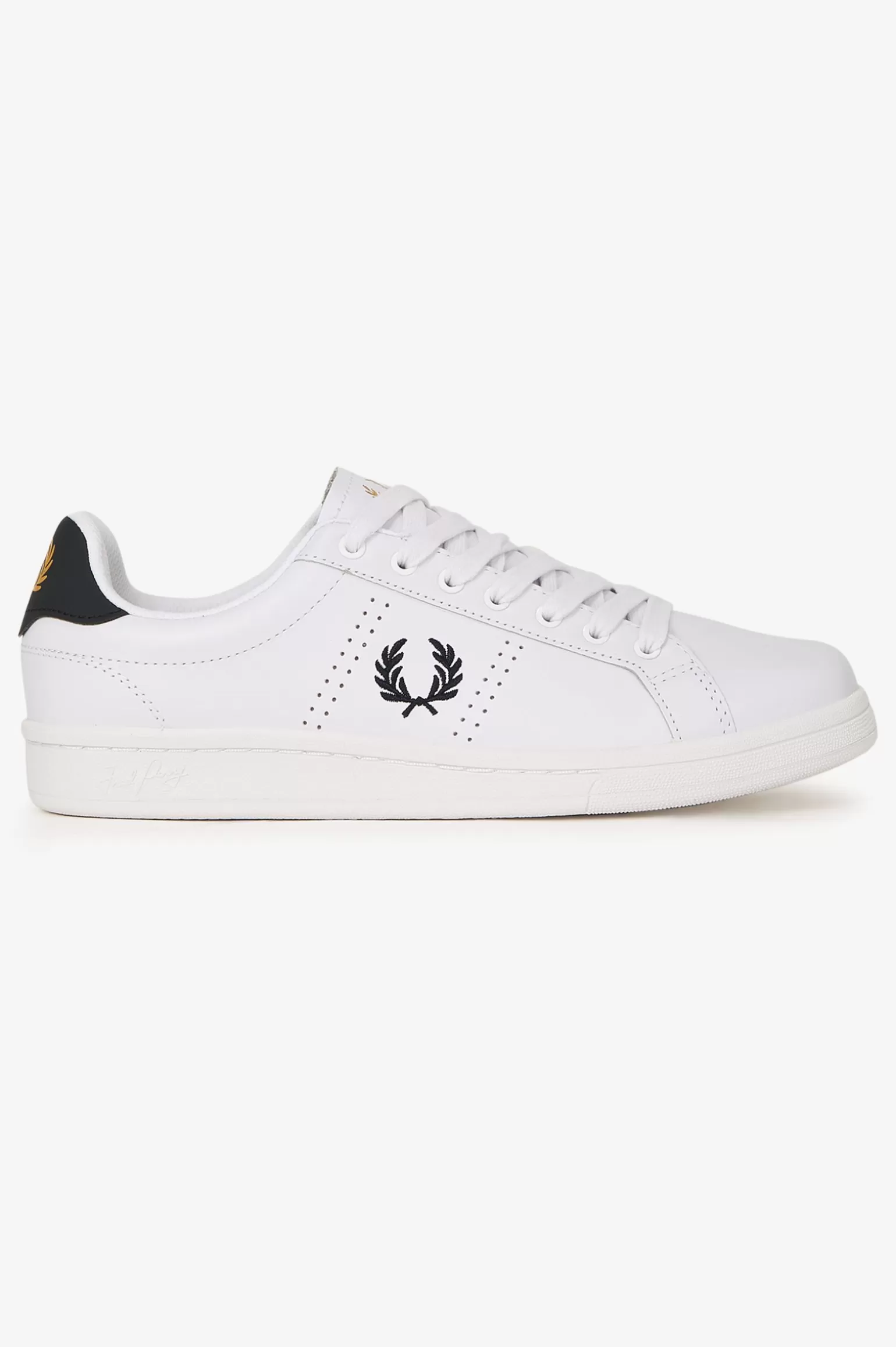 Schuhe^Fred Perry B721 Weiß / Marineblau