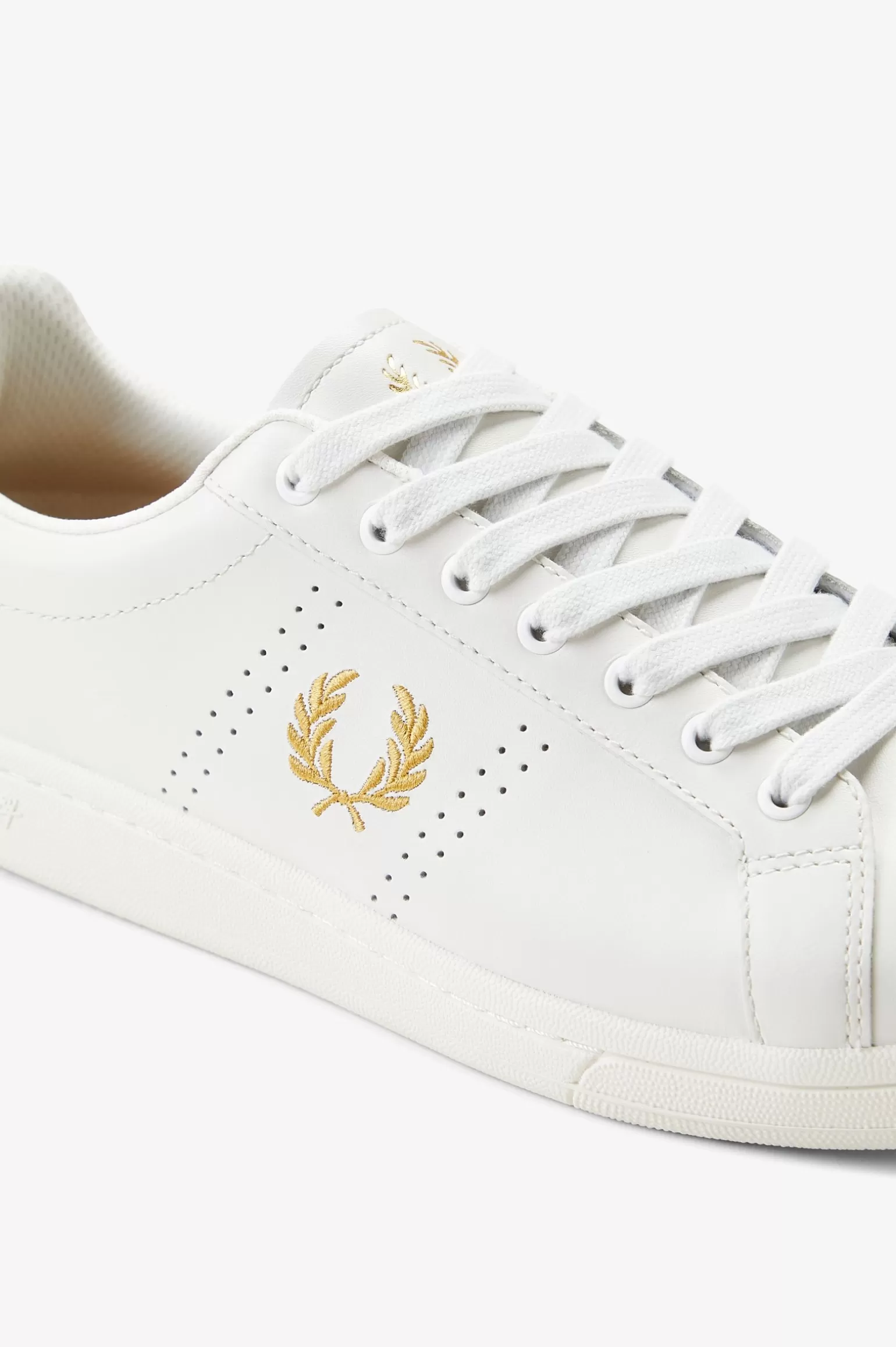Schuhe^Fred Perry B721 Porzellan / Honigwabe
