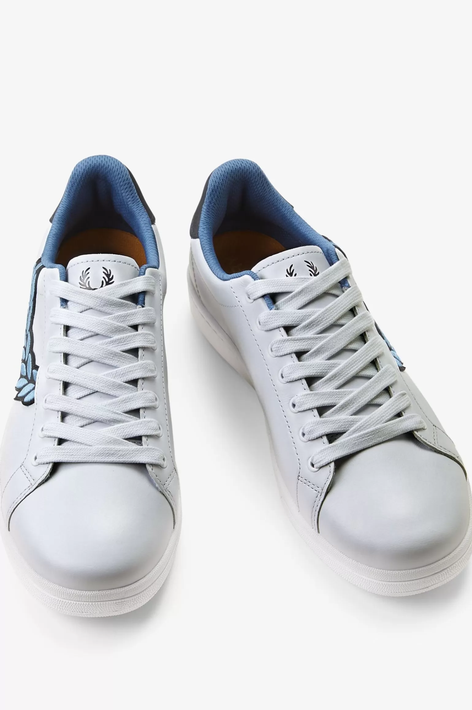 Schuhe^Fred Perry B721 Weiß / Mitternachtsblau
