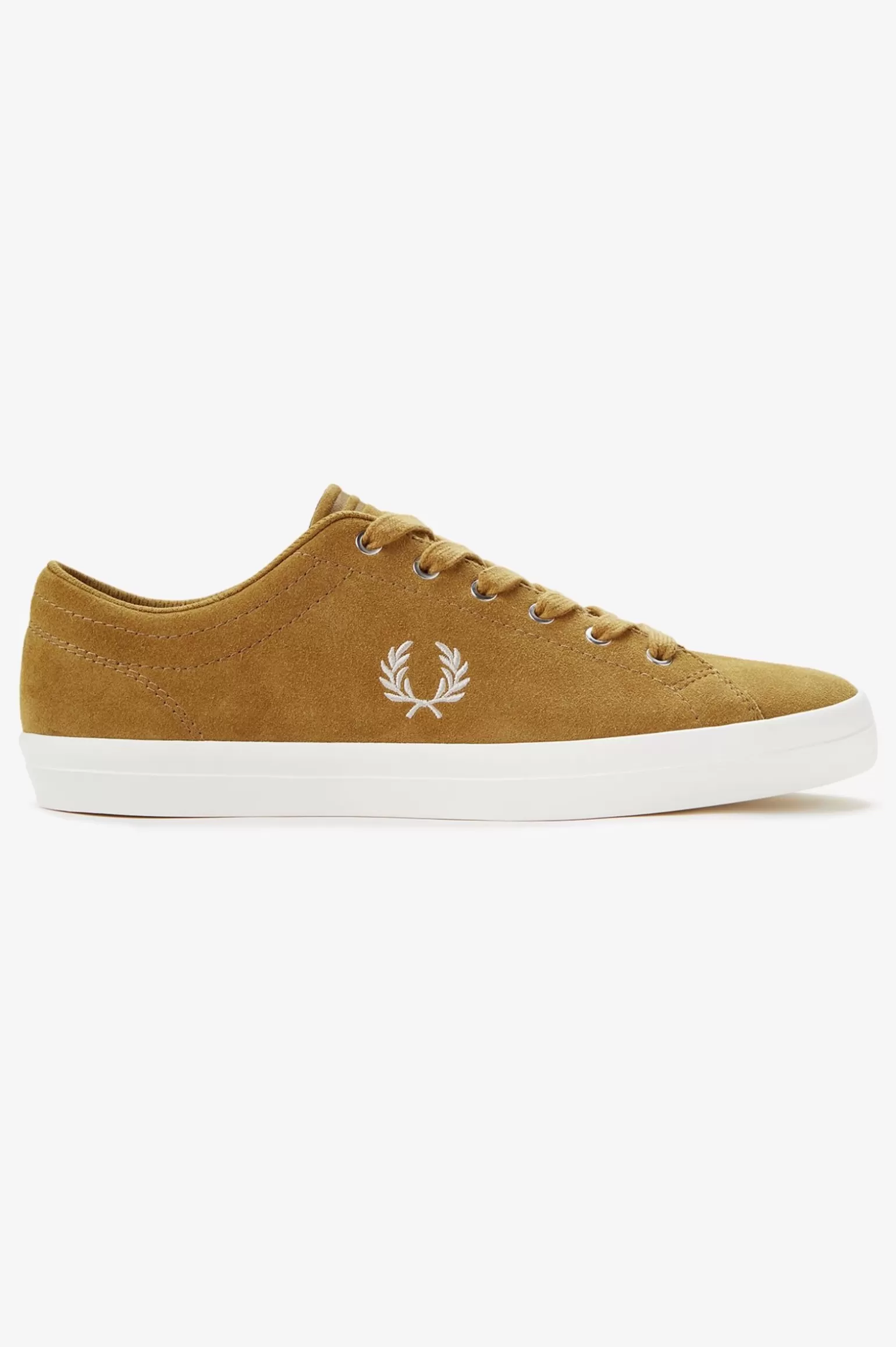 Schuhe^Fred Perry Baseline Wildleder Dunkles Karamell / Hellbeige
