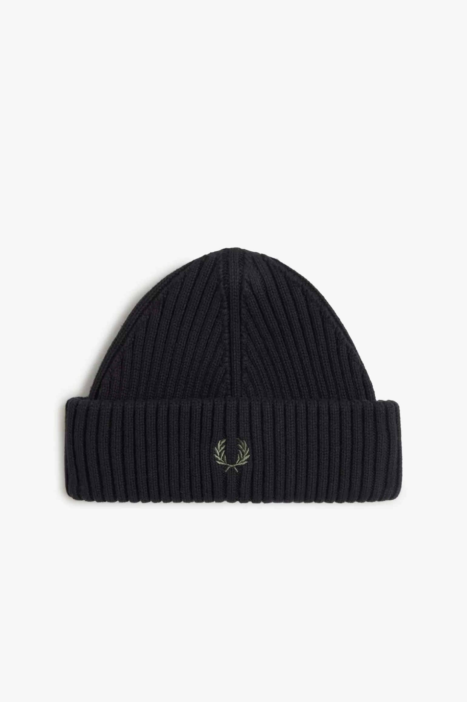 Accessoires | Accessoires^Fred Perry Beanie Aus Gerippter Baumwolle Schwarz