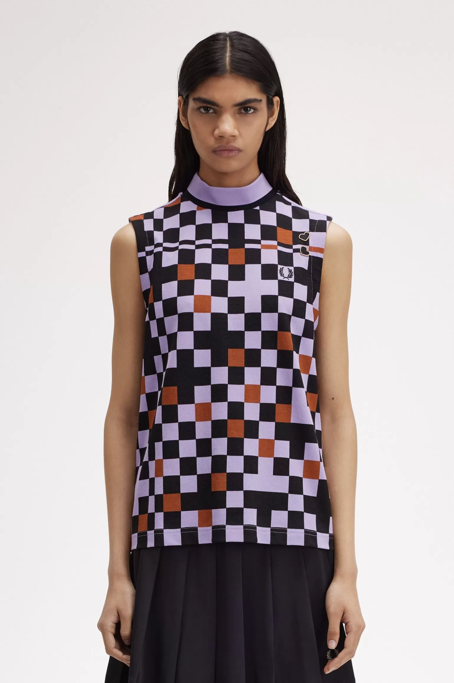 T-Shirts & Tops^Fred Perry Bedrucktes Piqué-Oberteil Mit Stehkragen Ultraviolett