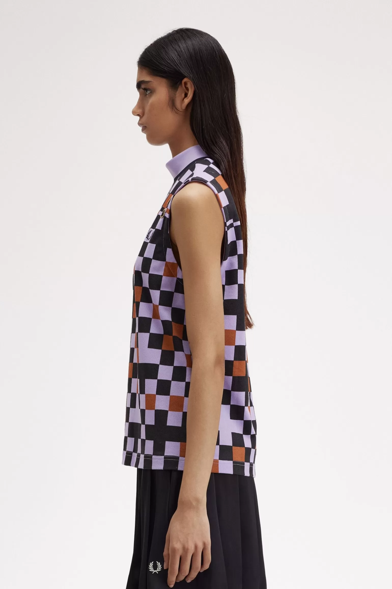 T-Shirts & Tops^Fred Perry Bedrucktes Piqué-Oberteil Mit Stehkragen Ultraviolett