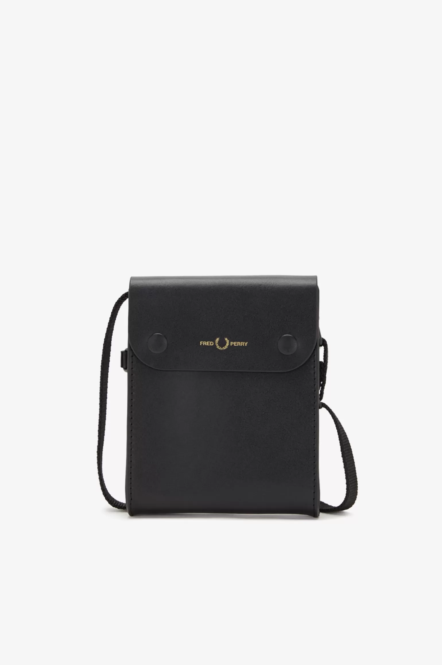 Accessoires | Accessoires^Fred Perry Beuteltasche Aus Brüniertem Leder Schwarz
