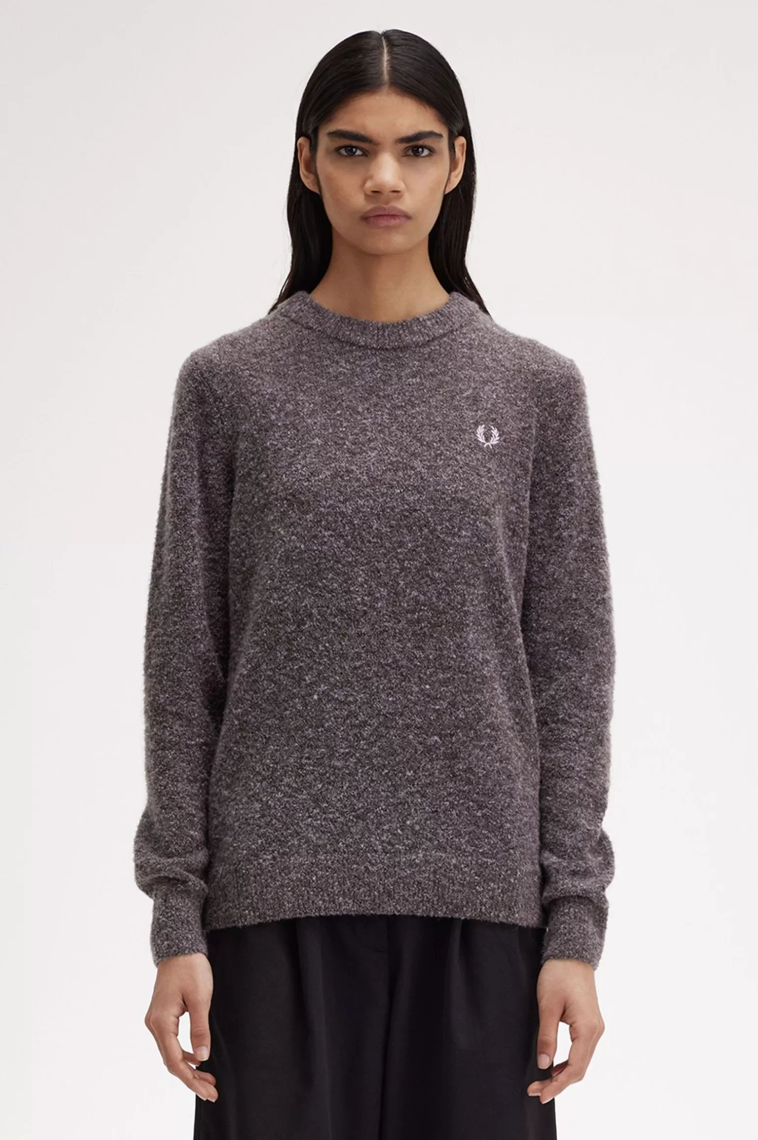 Knitwear^Fred Perry Bouclé-Pullover Carrington Brick / Ultraviolett