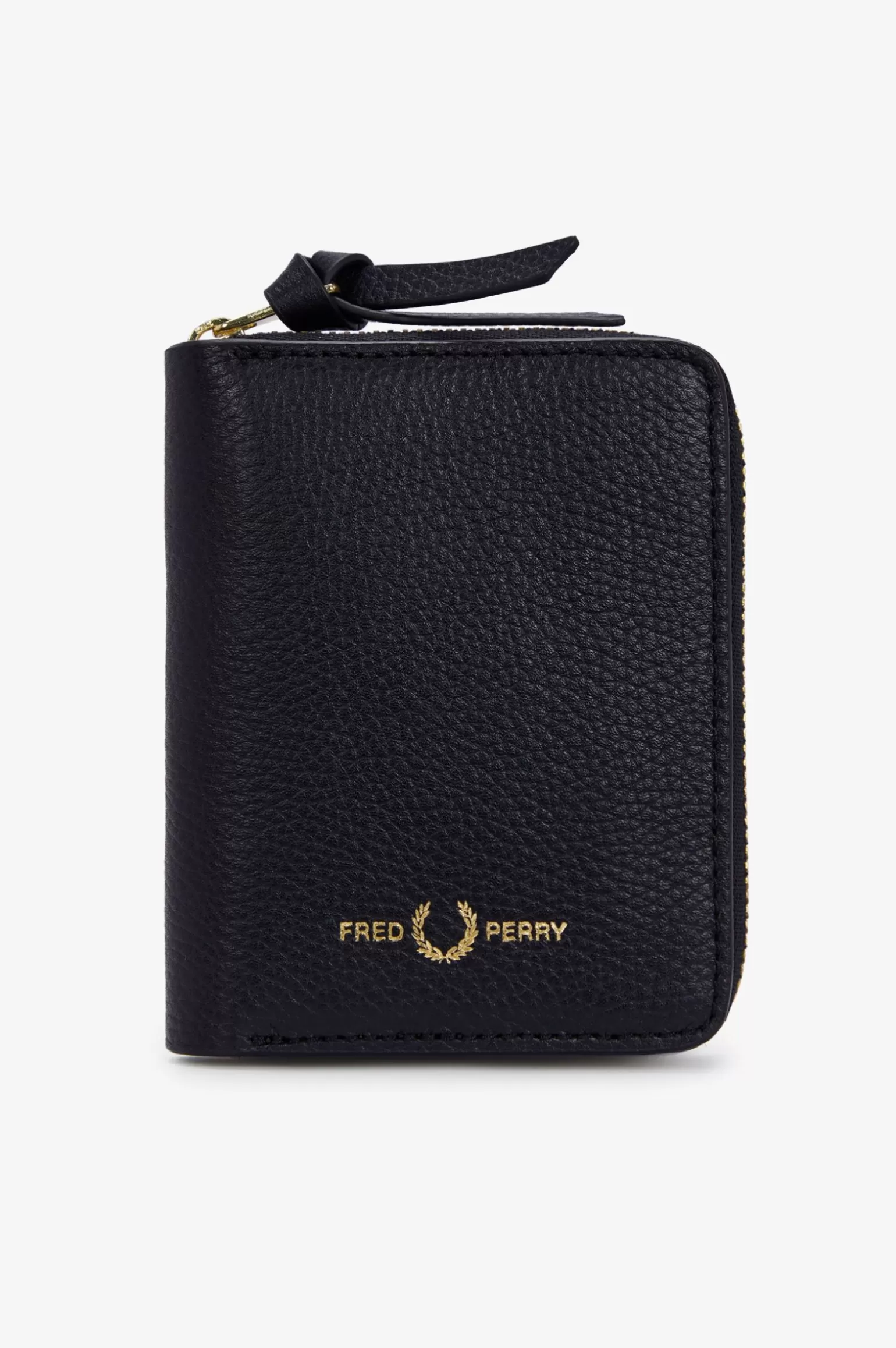 Accessoires | Accessoires^Fred Perry Brieftasche In Gewalkter Optik Mit Rundum-Reißverschluss Schwarz