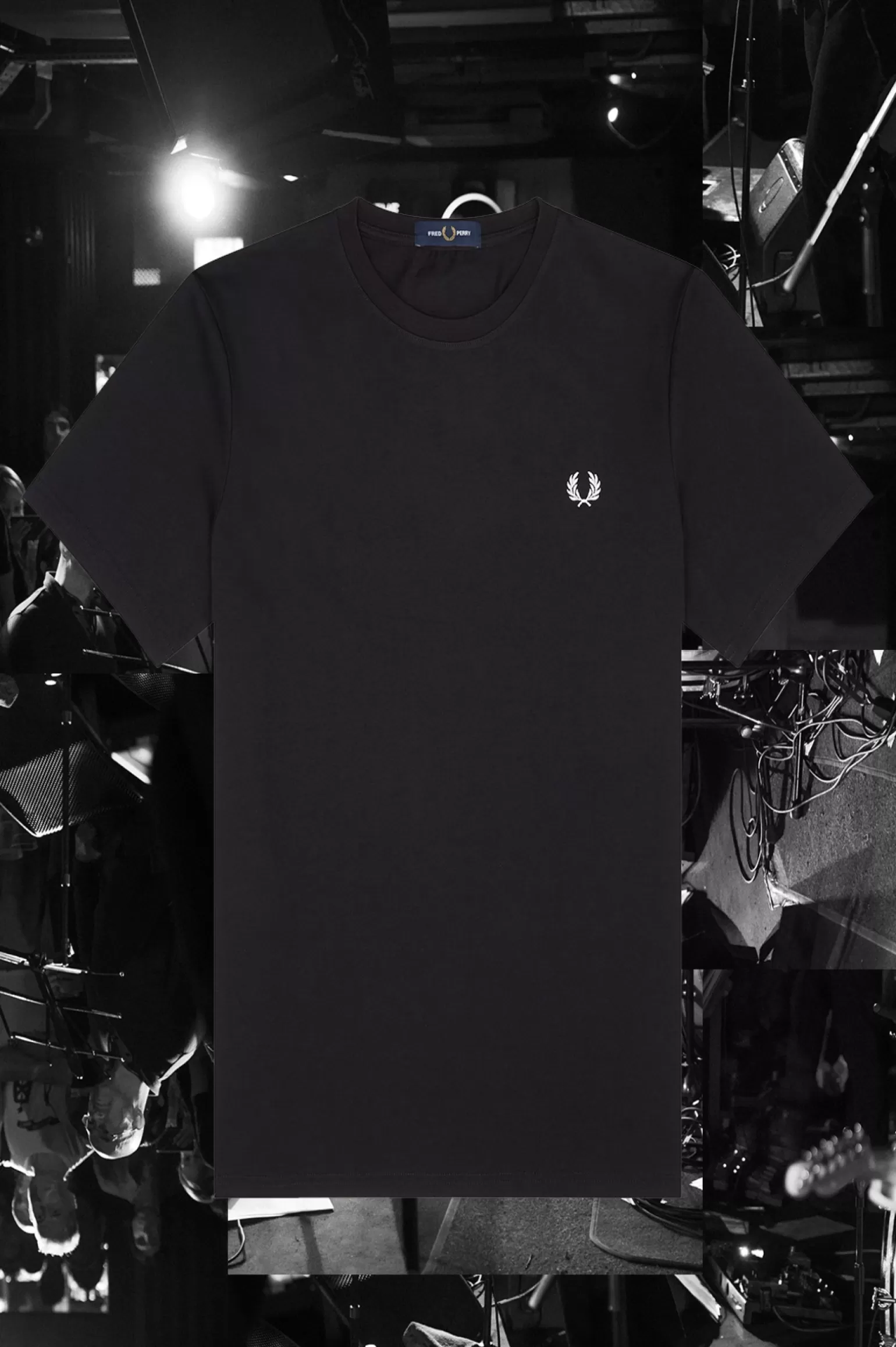 T-Shirts^Fred Perry Bristol Ringer-T-Shirt Schwarz