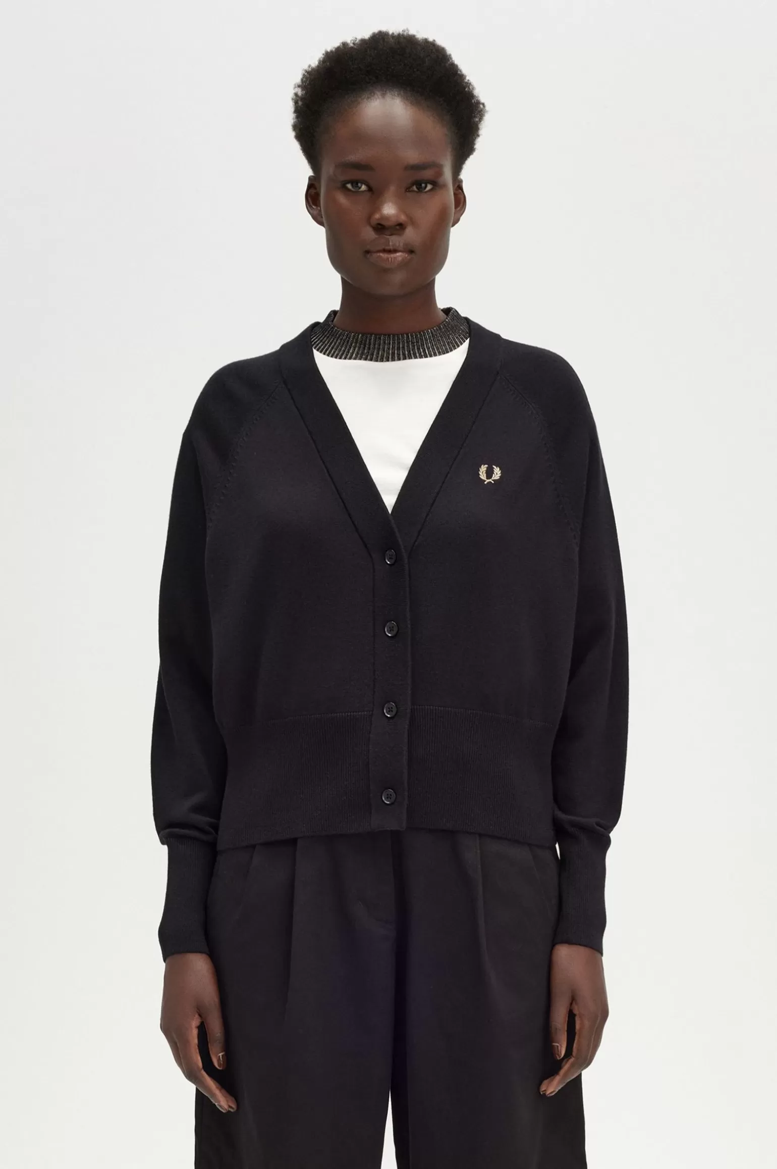 Knitwear^Fred Perry Cardigan Mit V-Ausschnitt Schwarz