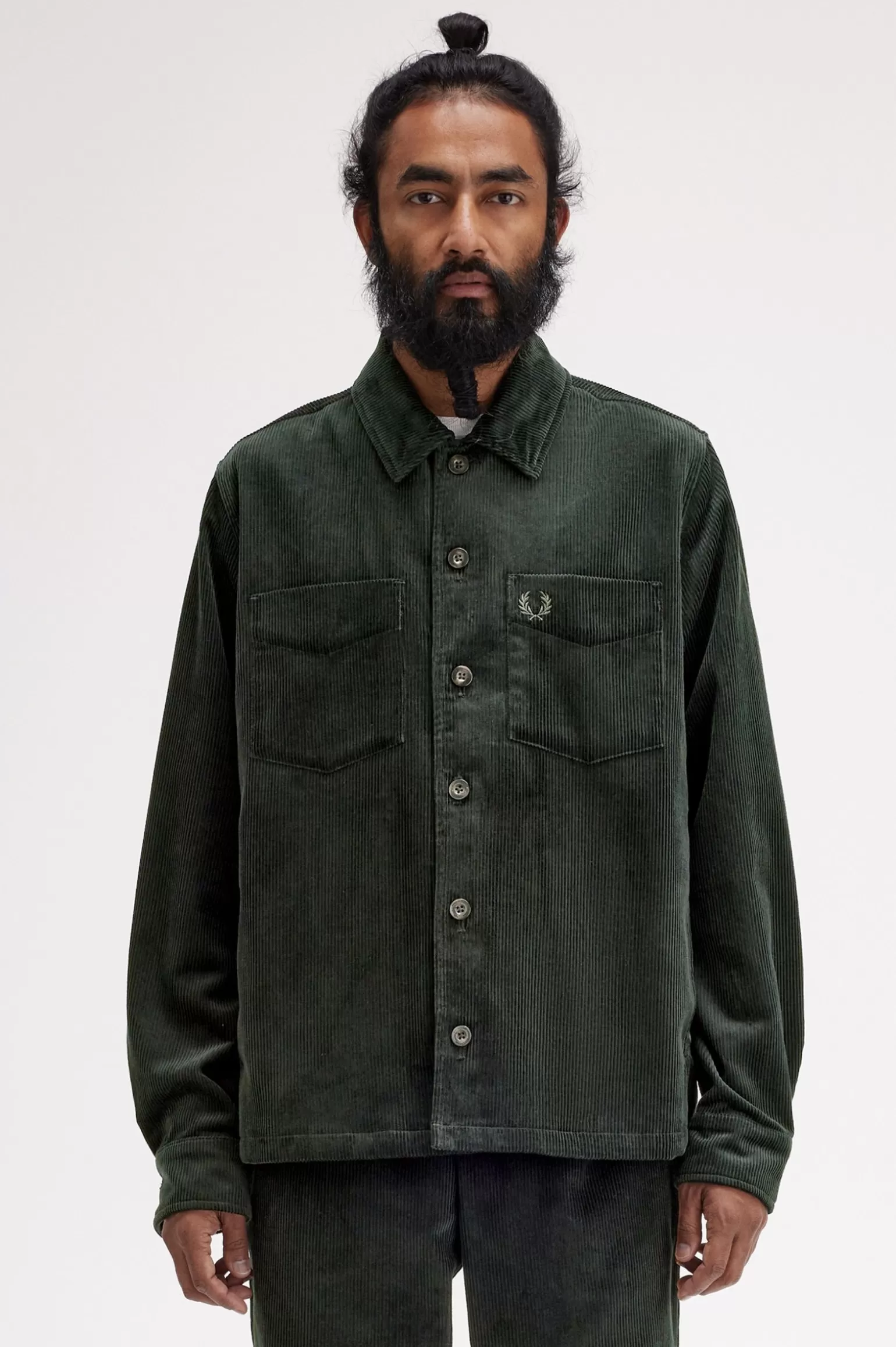 Hemdjacken | Hemden^Fred Perry Cord-Hemdjacke Nachtgrün