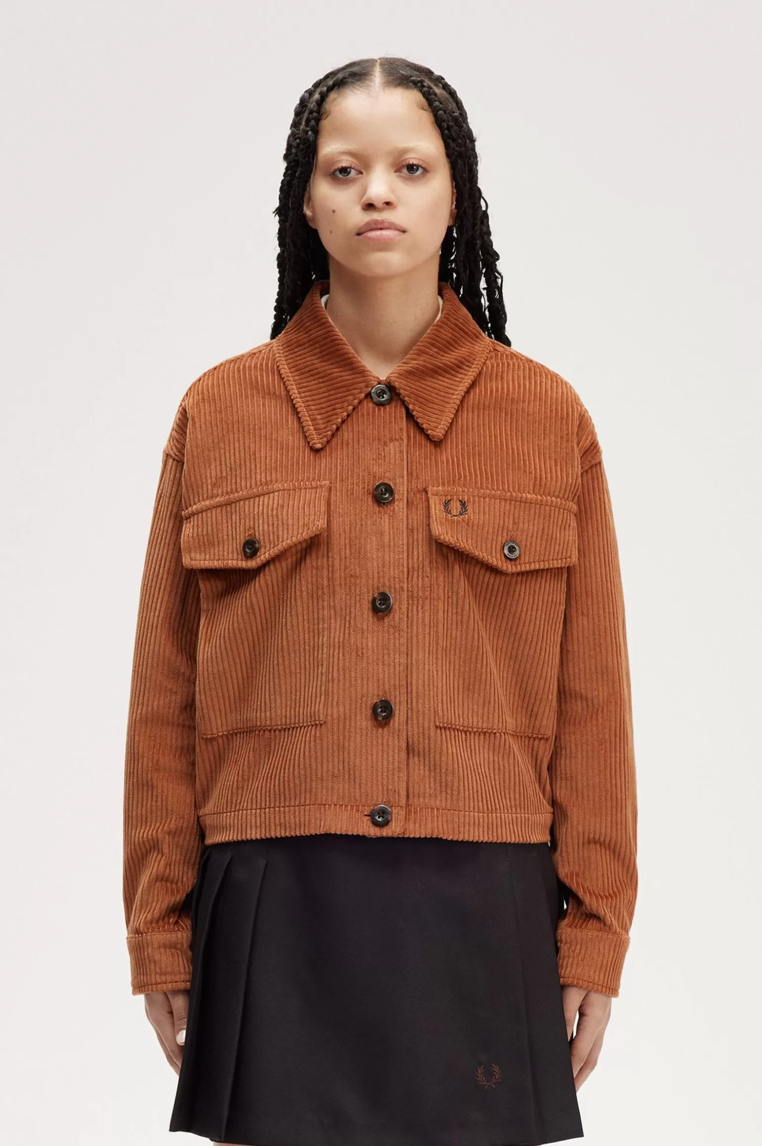 Mäntel und Jacken^Fred Perry Cord-Hemdjacke Marmelade