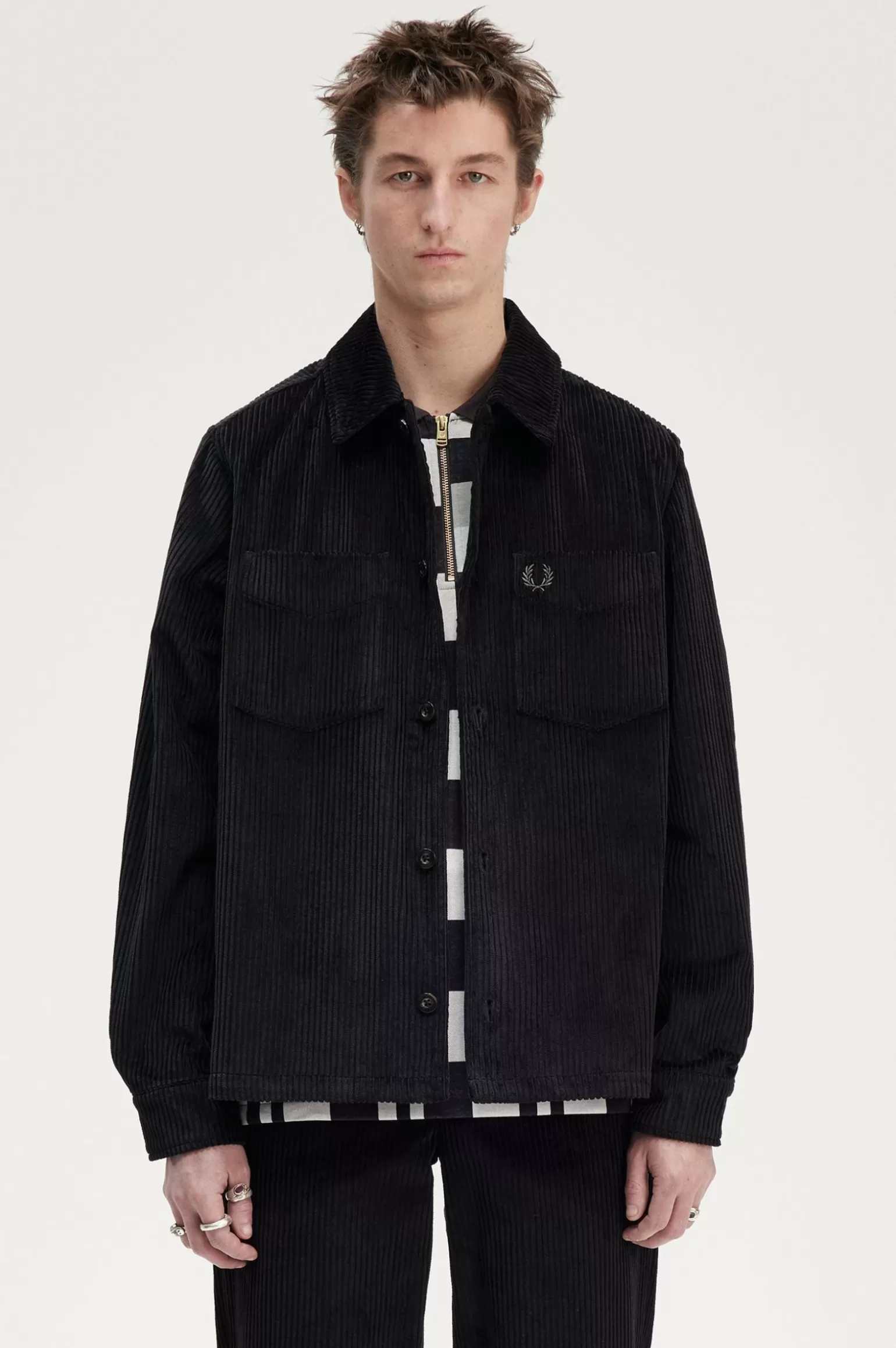 Hemdjacken | Hemden^Fred Perry Cord-Hemdjacke Schwarz