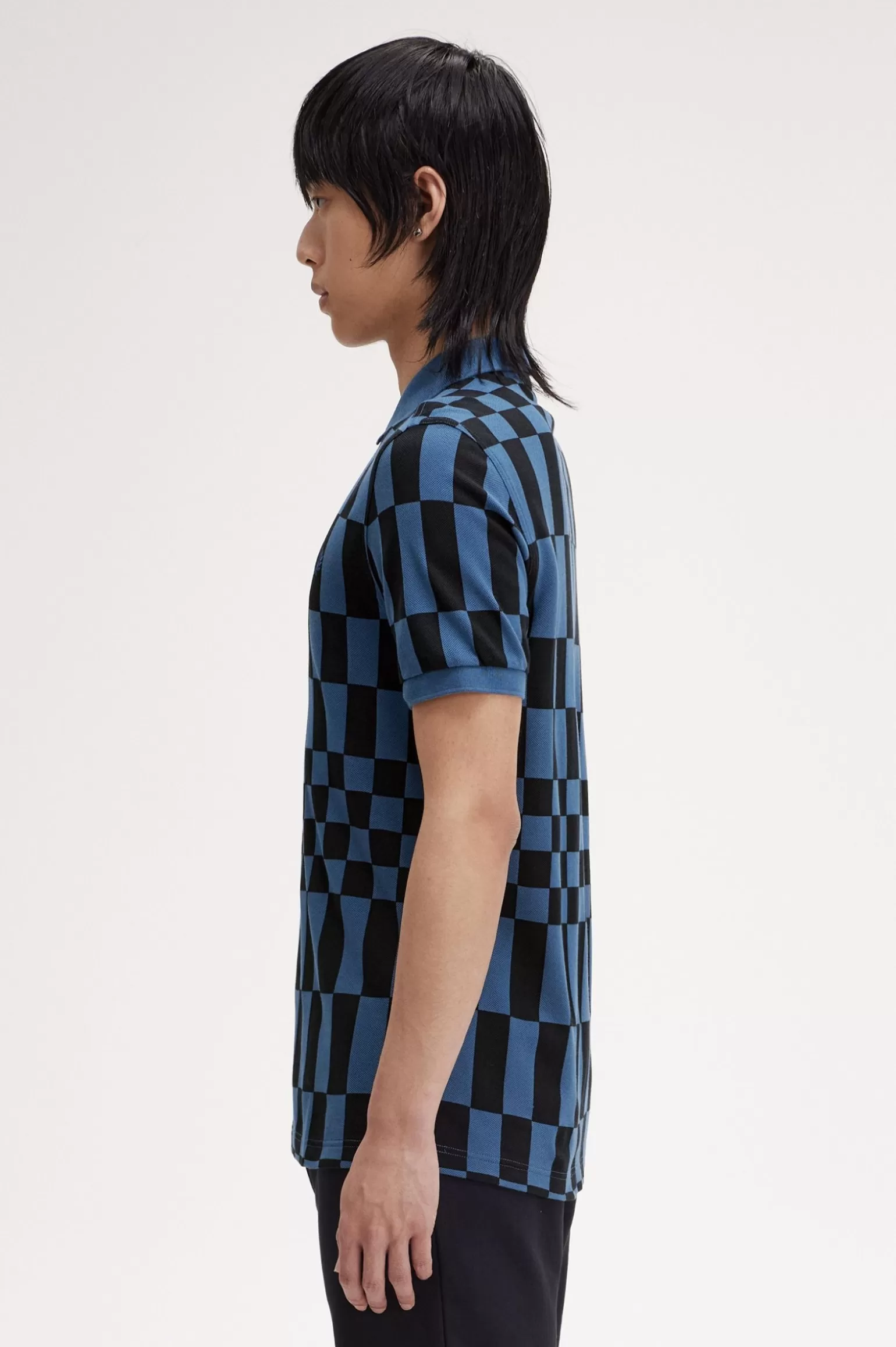 Poloshirts^Fred Perry Shirt Mit Schachbrettmuster Schwarz / Mitternachtsblau