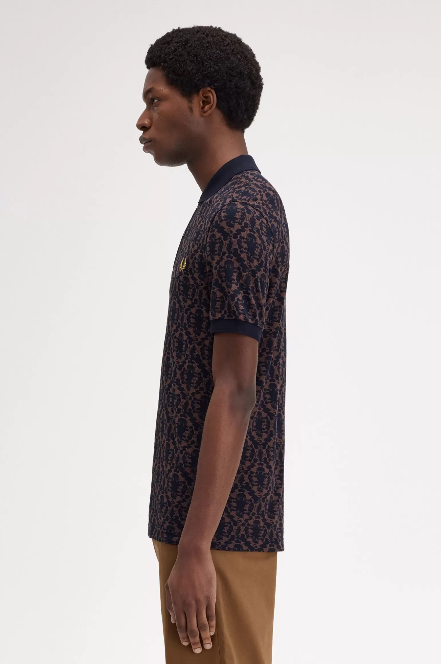 Poloshirts^Fred Perry Shirt Mit Tintenklecks-Print Carrington Brick / Marineblau
