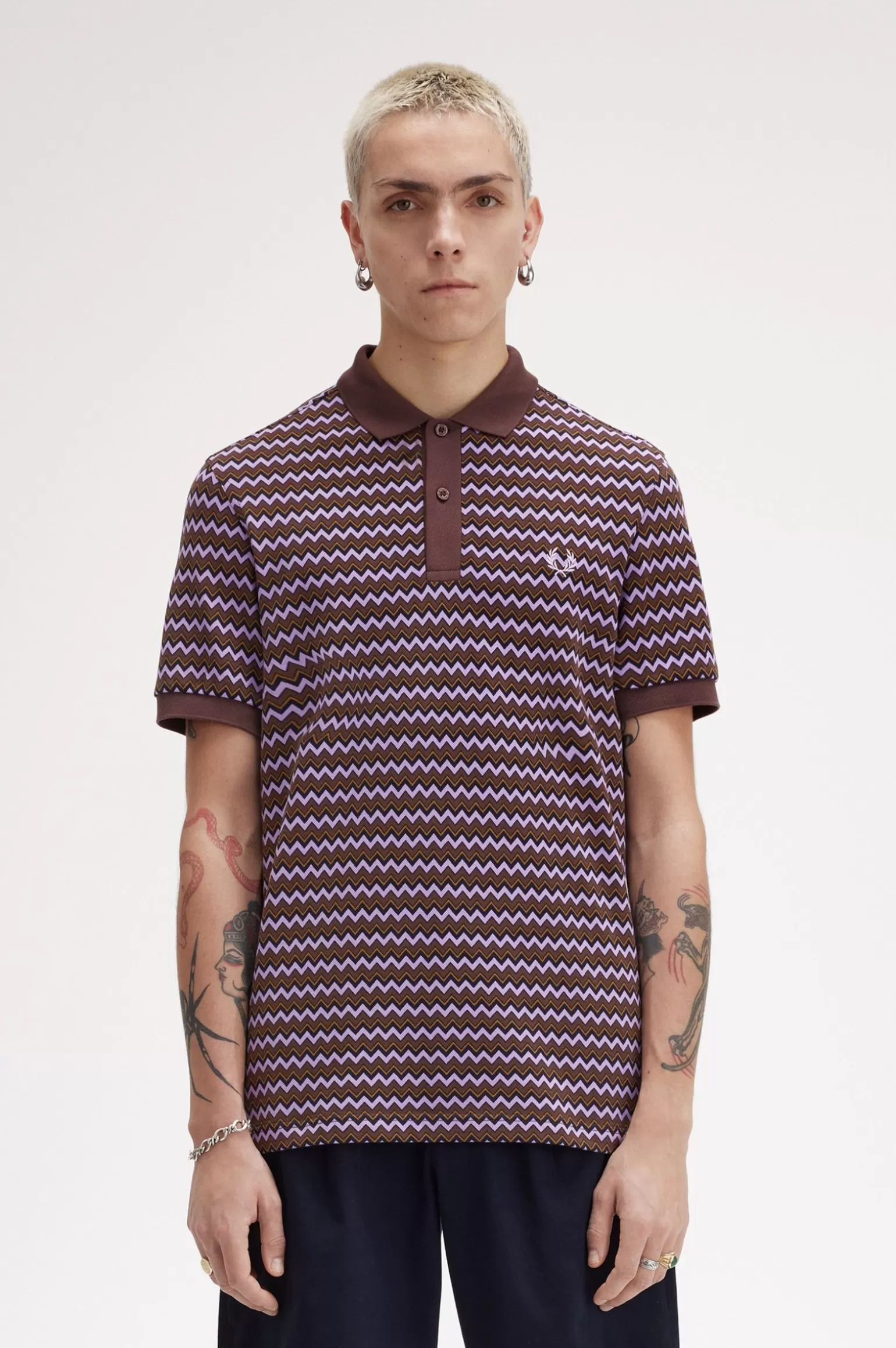 Poloshirts^Fred Perry Shirt Mit Zickzack-Print Ultraviolett