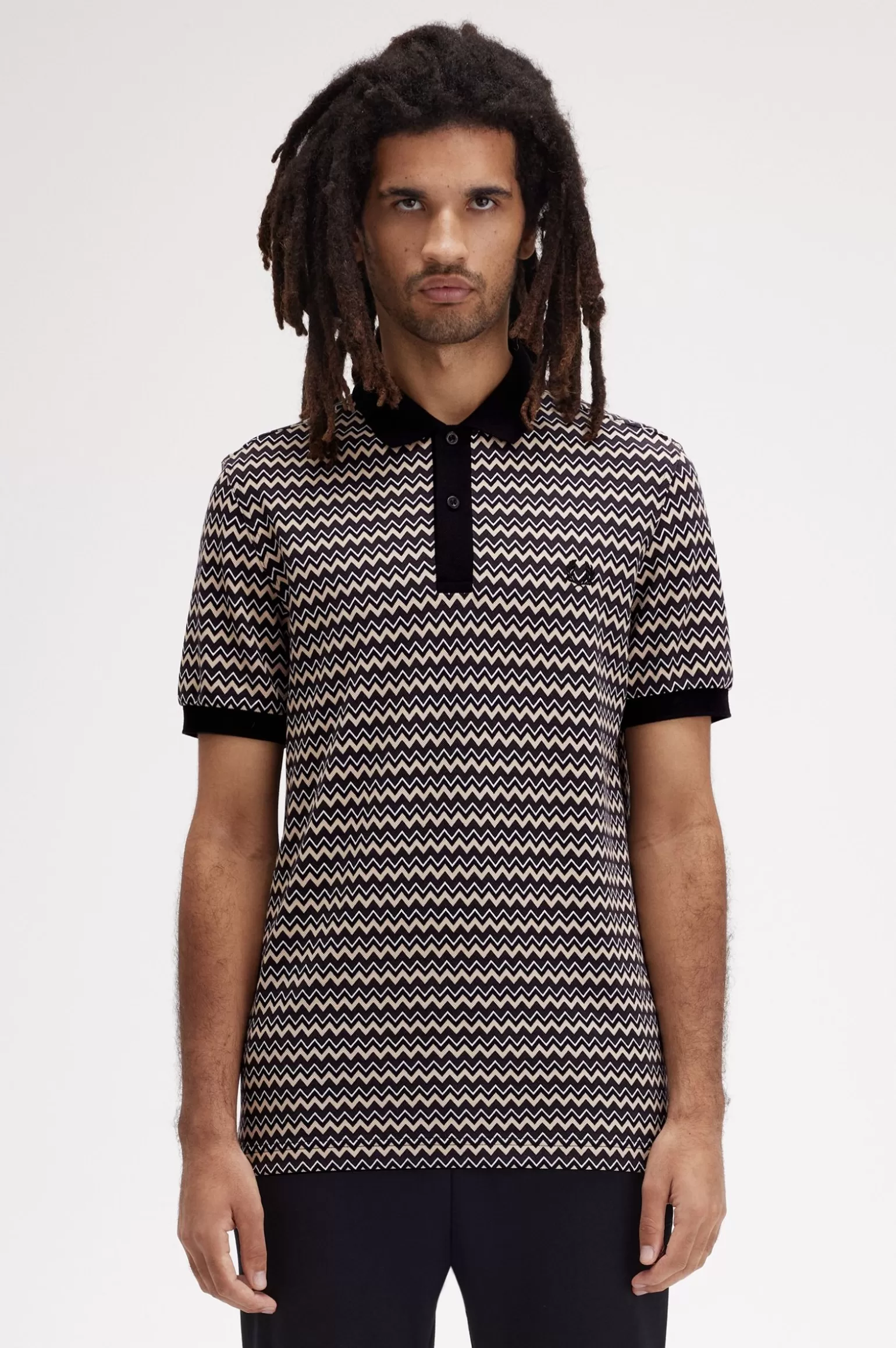Poloshirts^Fred Perry Shirt Mit Zickzack-Print Schneeweiß