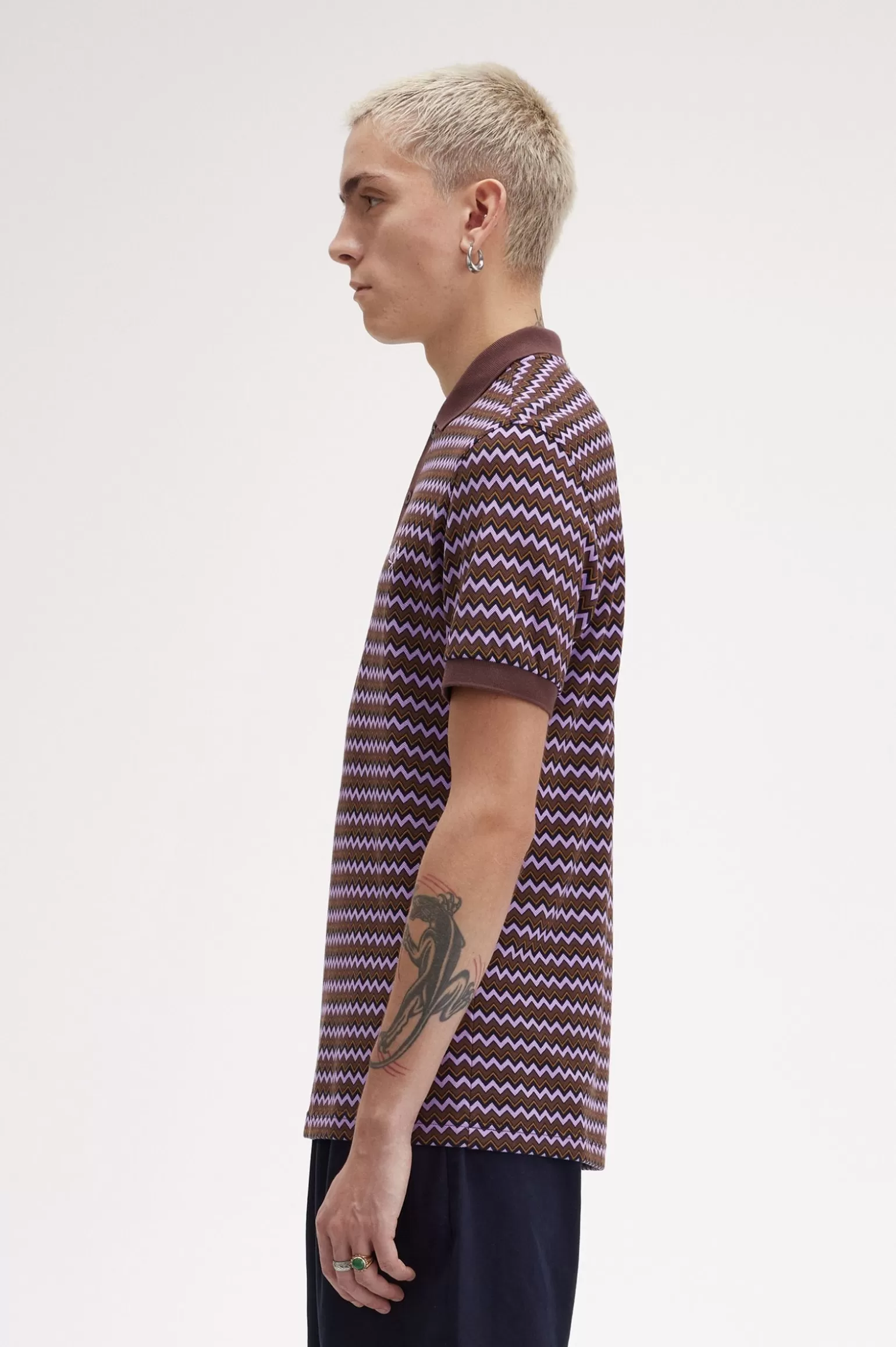Poloshirts^Fred Perry Shirt Mit Zickzack-Print Ultraviolett