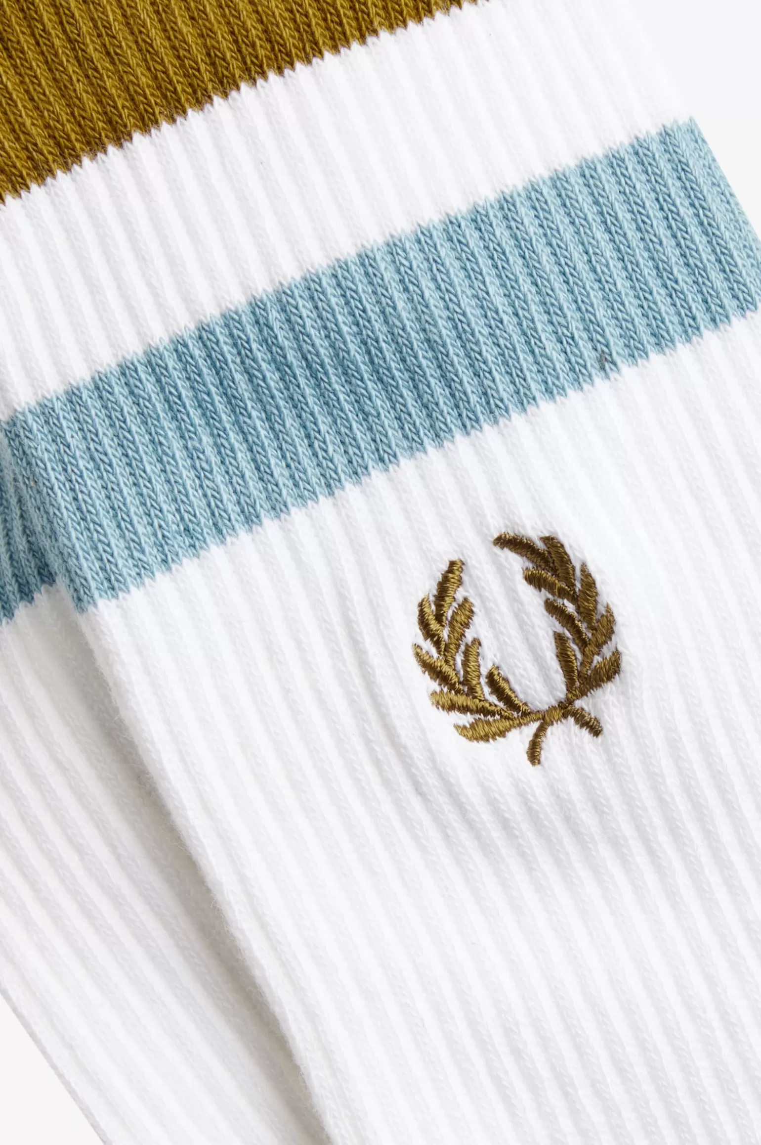 Accessoires | Accessoires^Fred Perry Frotteesocken Mit Markanten Streifen Weiß / Dunkles Karamell