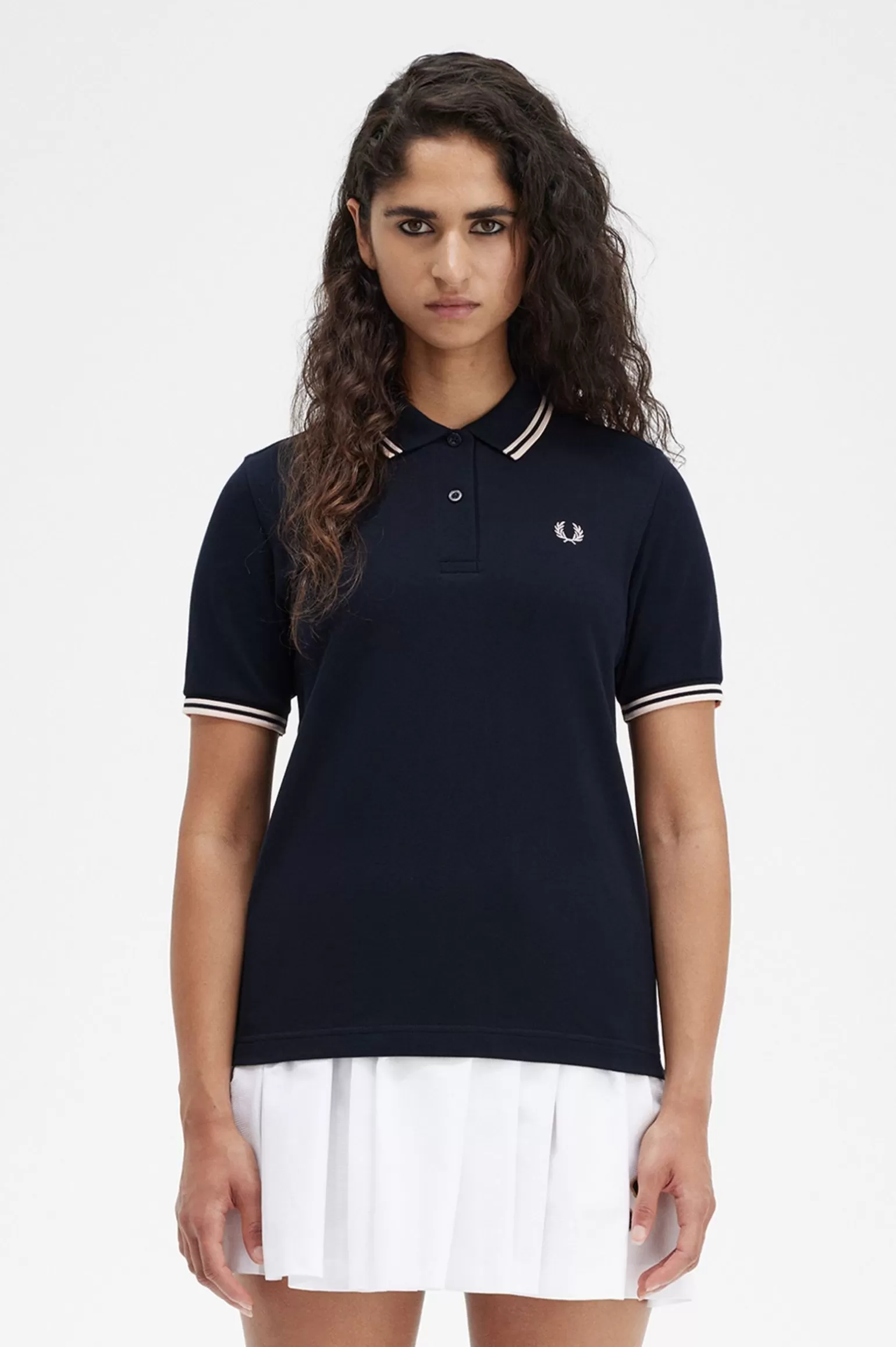 Poloshirts^Fred Perry G3600 Marineblau/Pistazie/Pistazie
