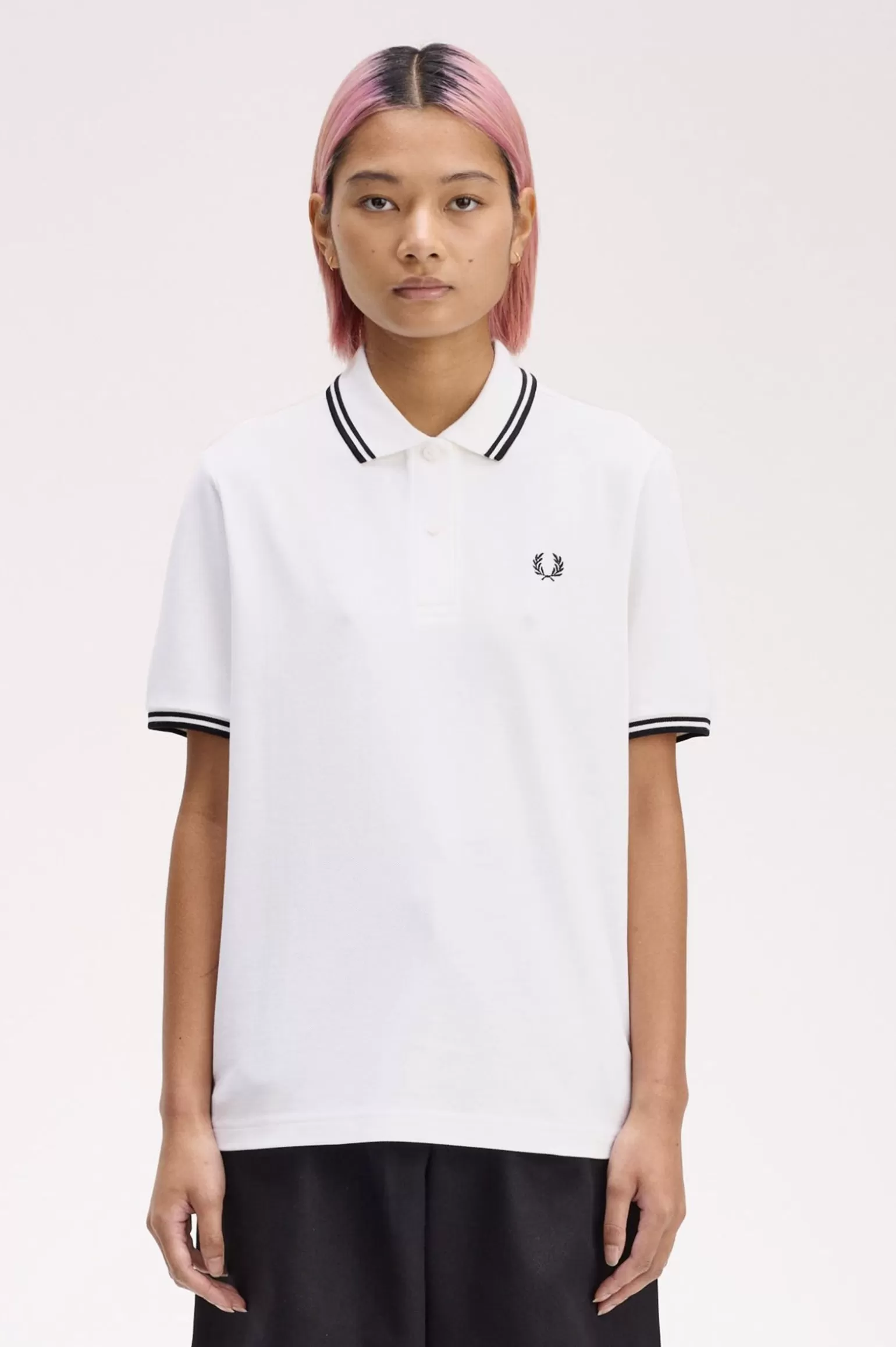 Poloshirts | T-Shirts & Tops^Fred Perry G3600 Weiß / Schwarz / Schwarz