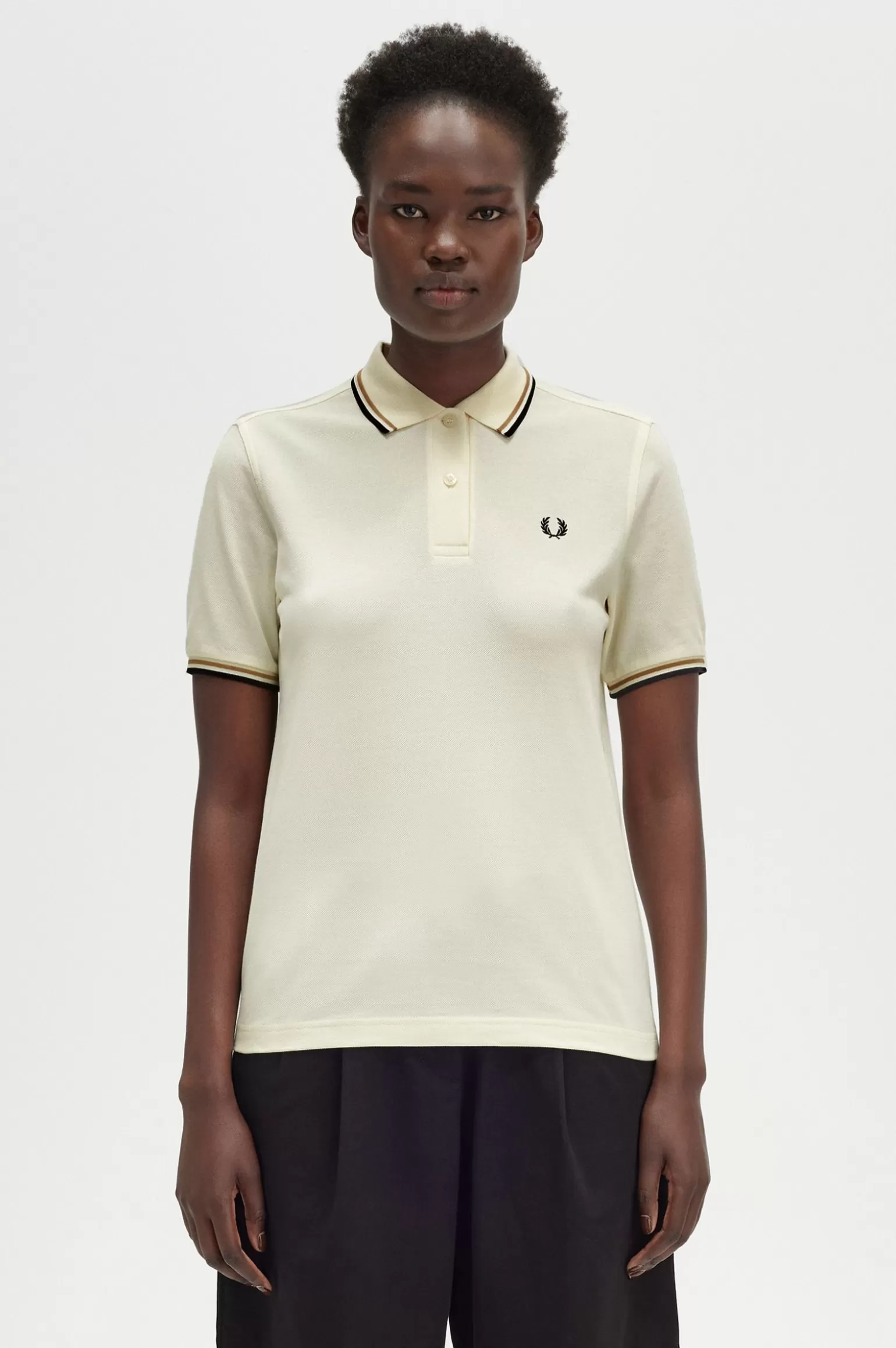 Poloshirts | T-Shirts & Tops^Fred Perry G3600 Ecru / Warmes Grau / Schwarz
