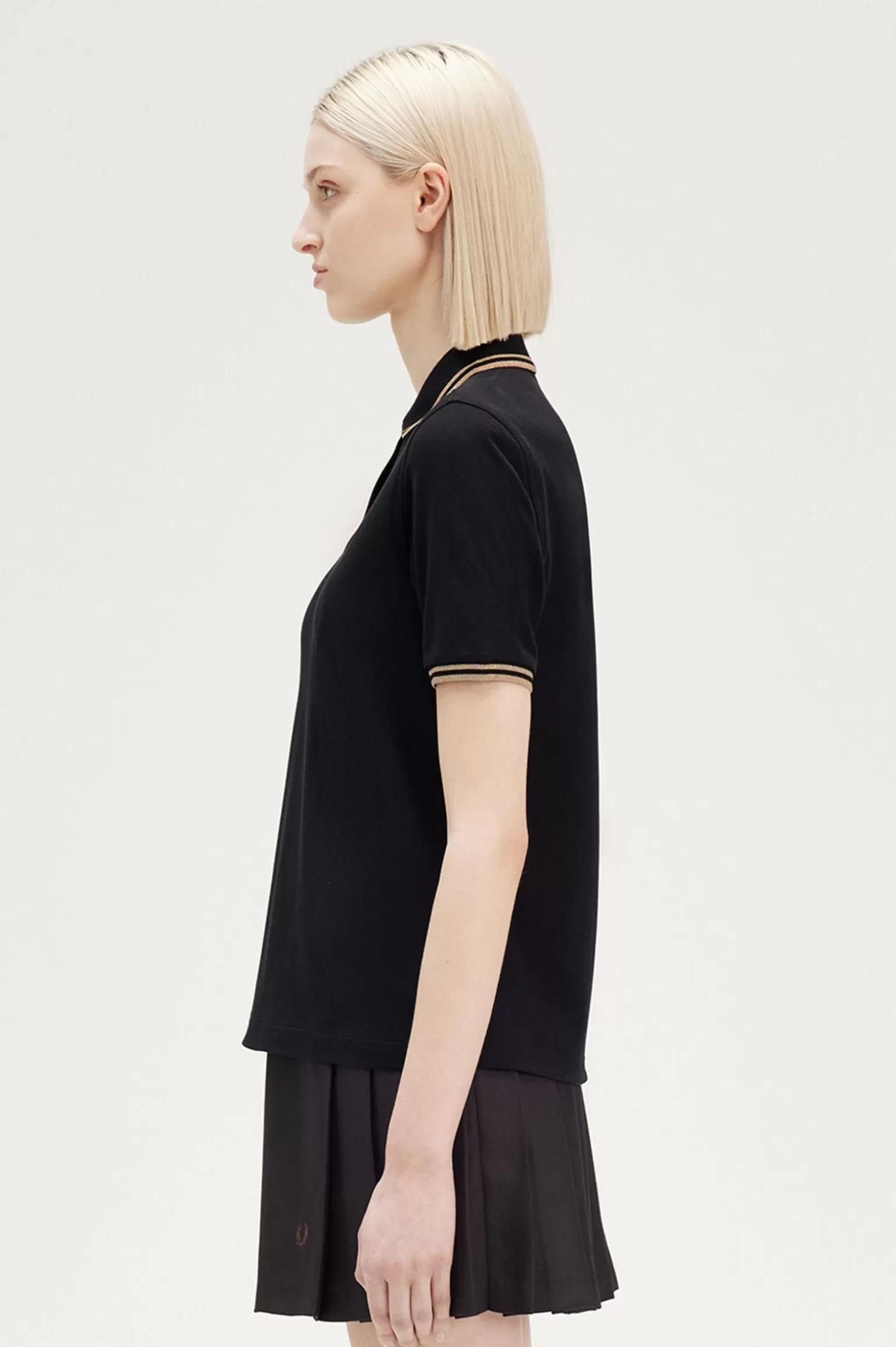 Poloshirts^Fred Perry G3600 Schwarz / 1964 Metallic-Gold