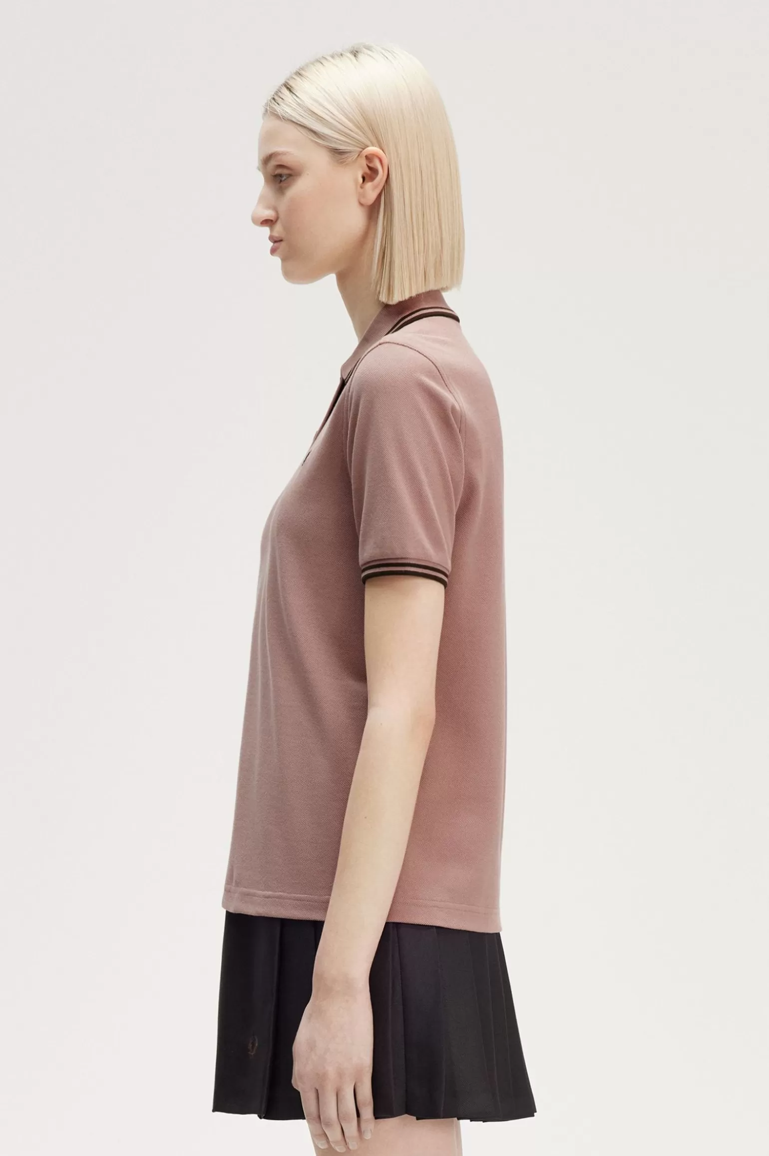 Poloshirts^Fred Perry G3600 Dunkelrosa / Dunkelgrün / Dunkelgrün