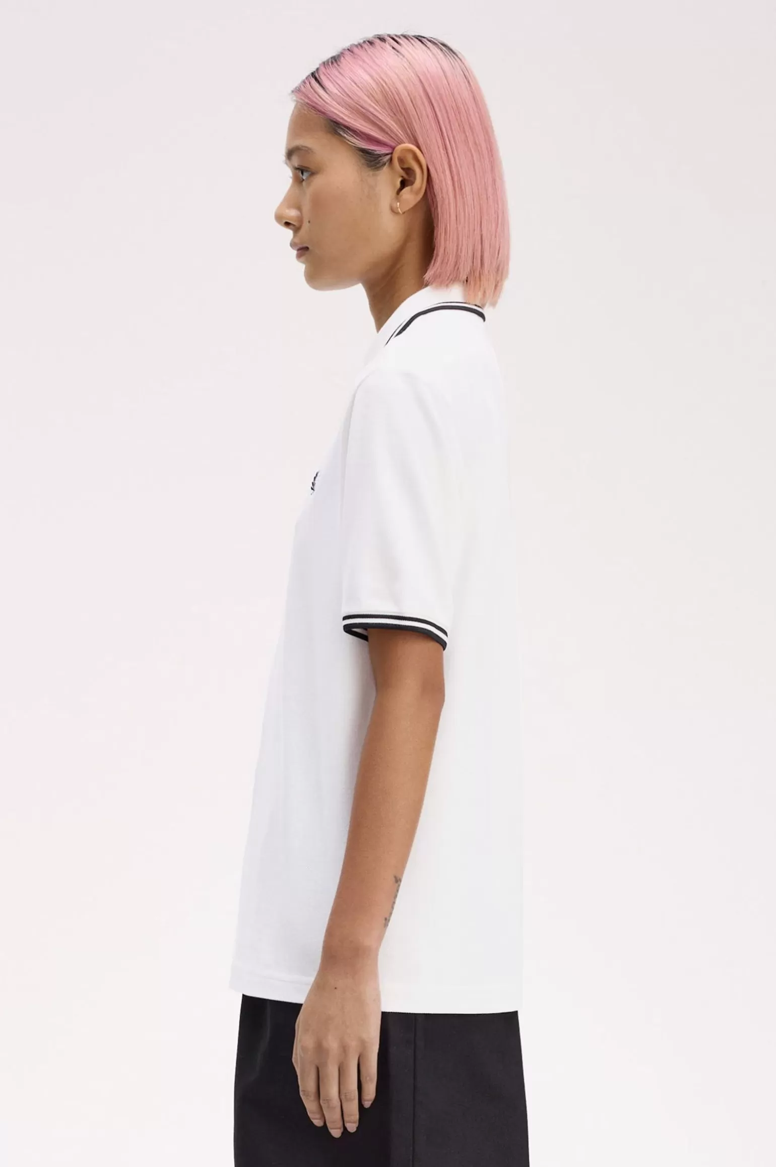 Poloshirts | T-Shirts & Tops^Fred Perry G3600 Weiß / Schwarz / Schwarz