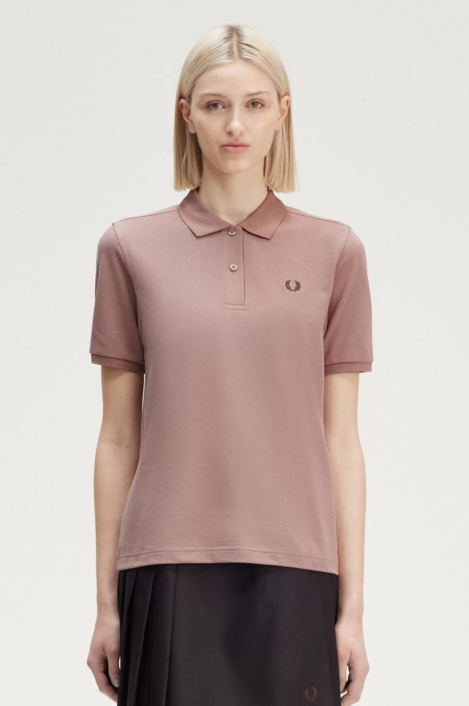 Poloshirts^Fred Perry G6000 Dunkelrosa / Dunkelgrün