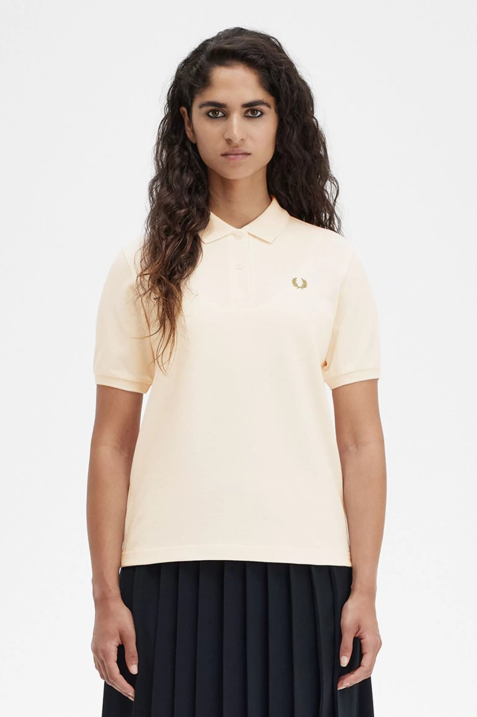 Poloshirts^Fred Perry G6000 Seidig Pfirsichfarben / Dunkles Karamell