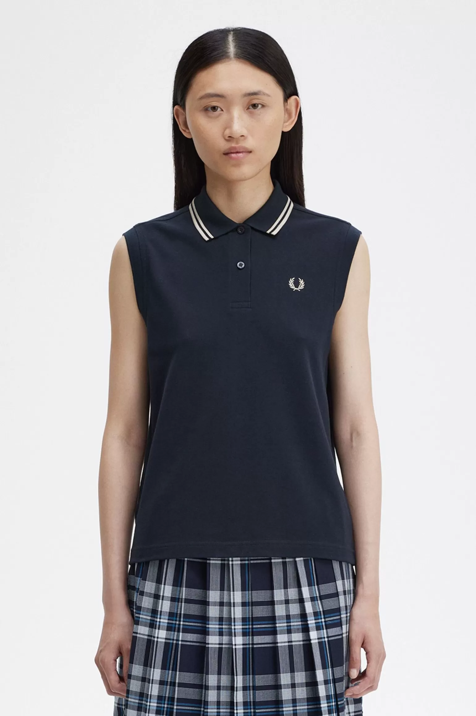 Poloshirts^Fred Perry G7200 Marineblau / Warmes Grau / Warmes Grau