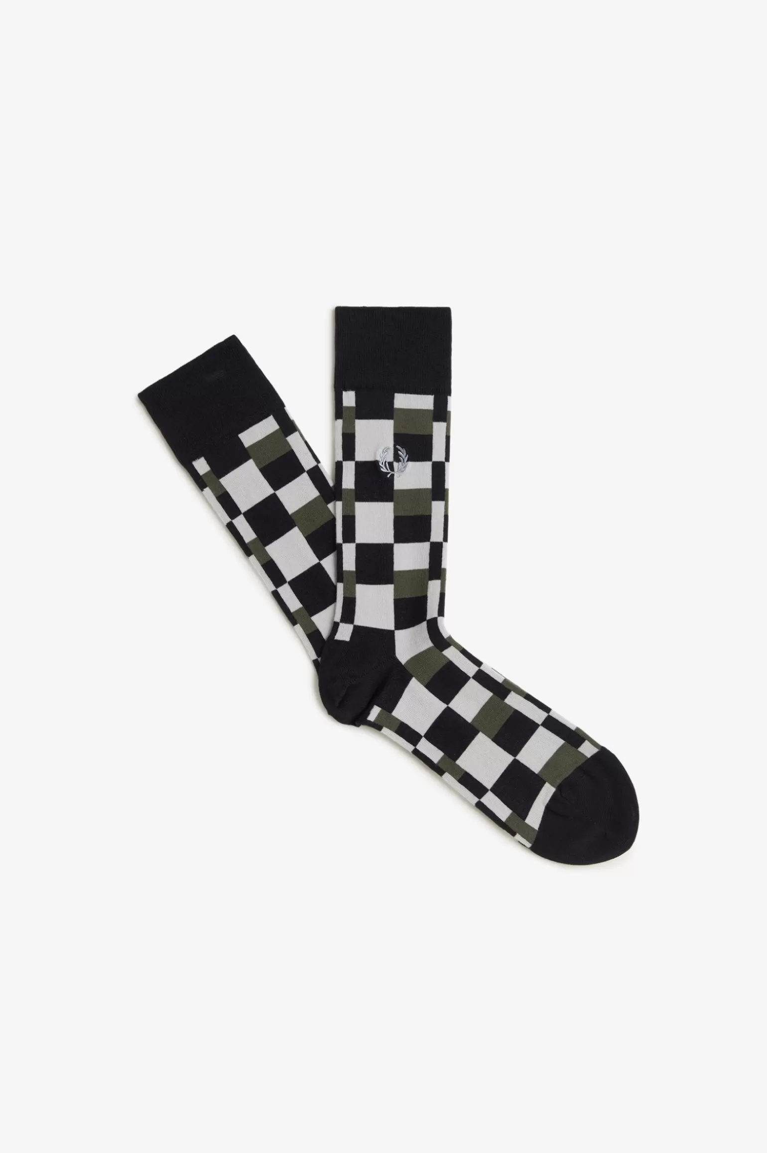 Accessoires | Accessoires^Fred Perry Gebürstete Socken Mit Glitch-Print Schwarz