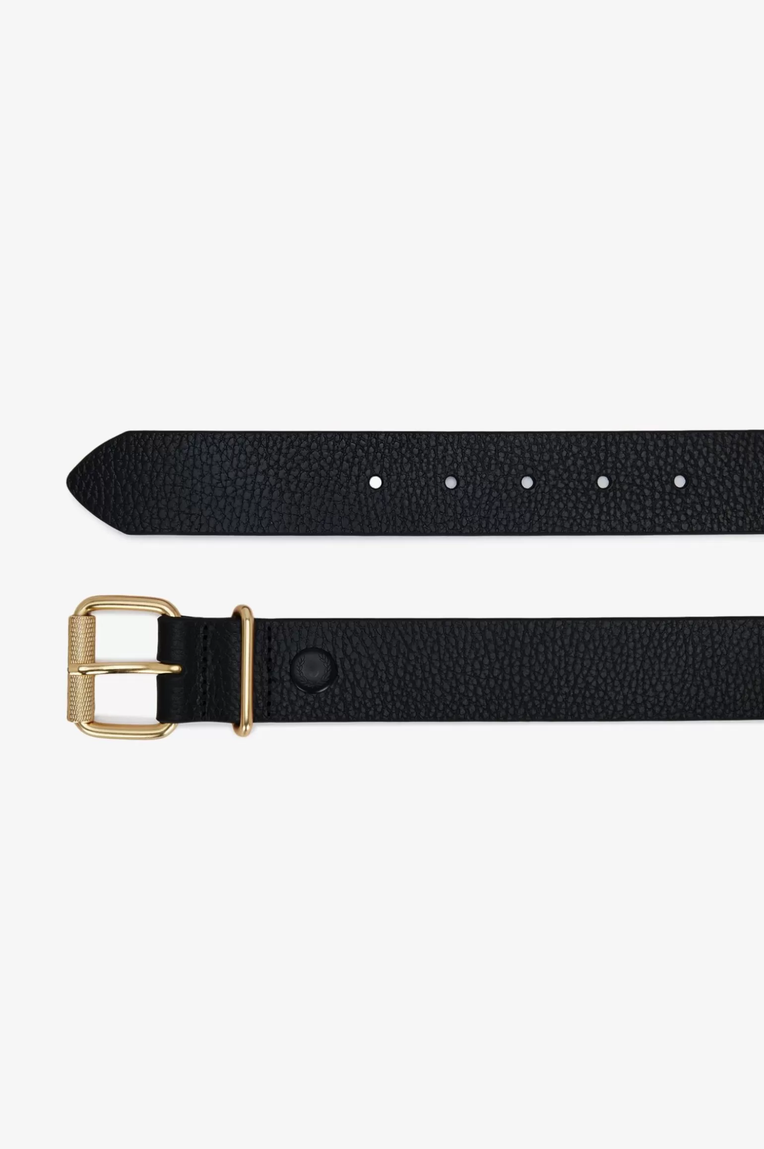 Accessoires | Accessoires^Fred Perry Gürtel Aus Gewalktem Leder Schwarz