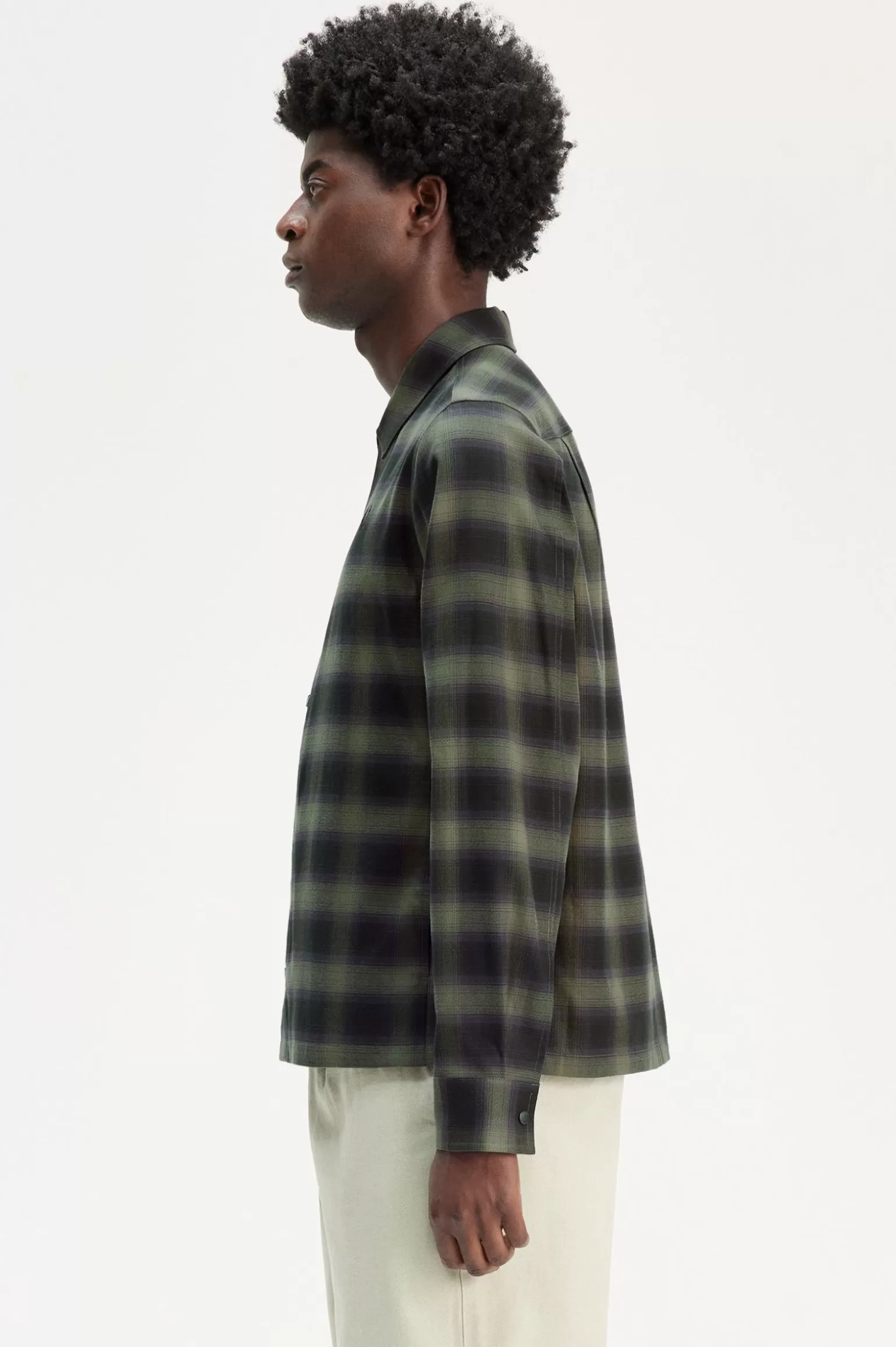 Hemdjacken | Hemden^Fred Perry Hemdjacke Mit Verschwommenen Schottenkaros Lorbeerkranzgrün
