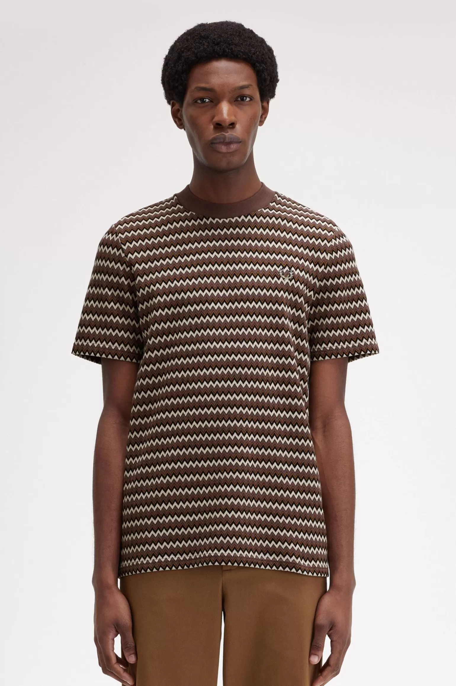 T-Shirts^Fred Perry Jacquard-T-Shirt Carrington Brick