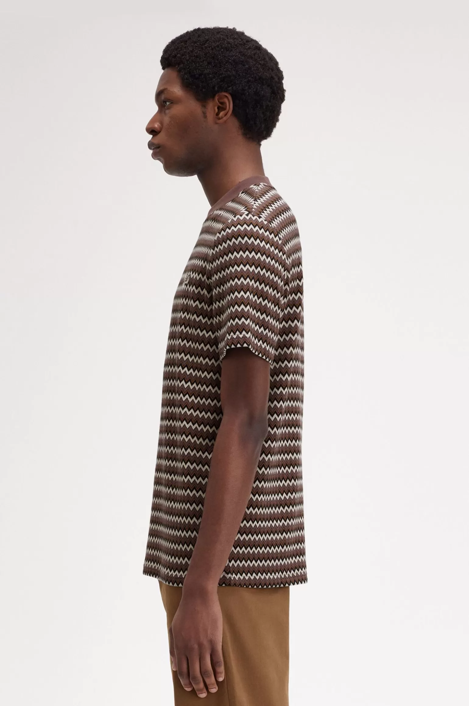 T-Shirts^Fred Perry Jacquard-T-Shirt Carrington Brick