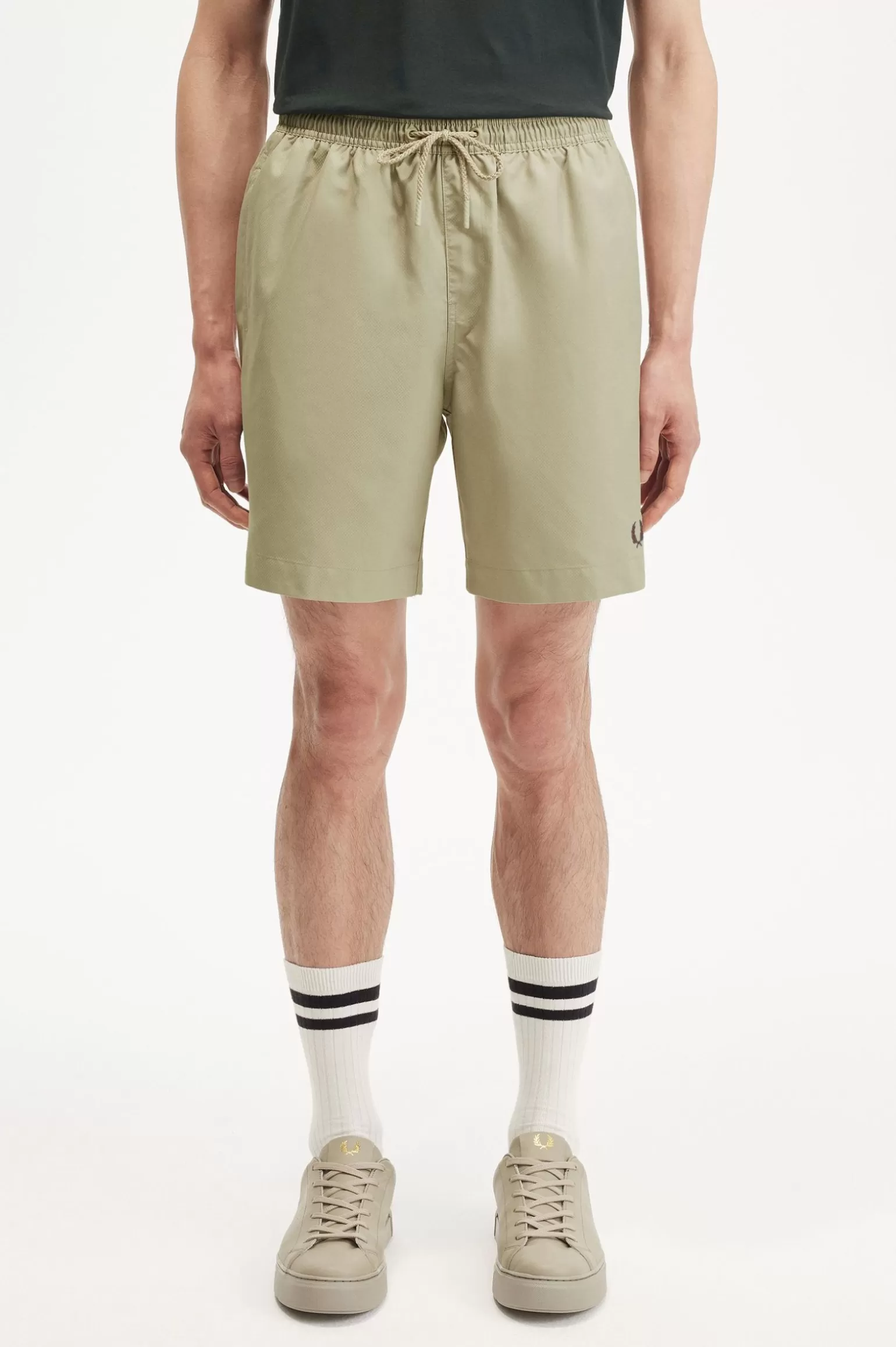 Shorts^Fred Perry Klassische Badeshorts Warmes Grau