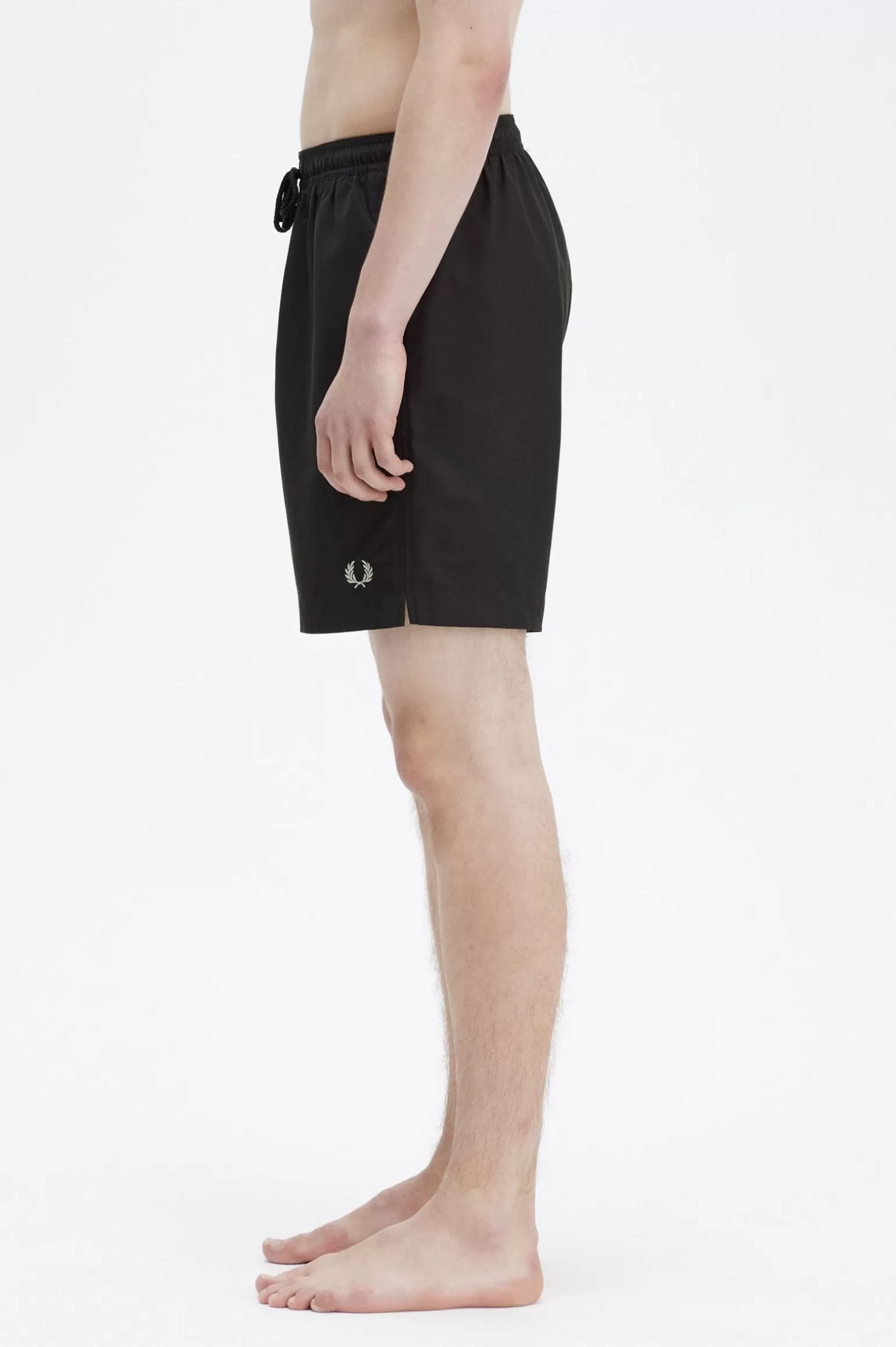 Shorts^Fred Perry Klassische Badeshorts Schwarz