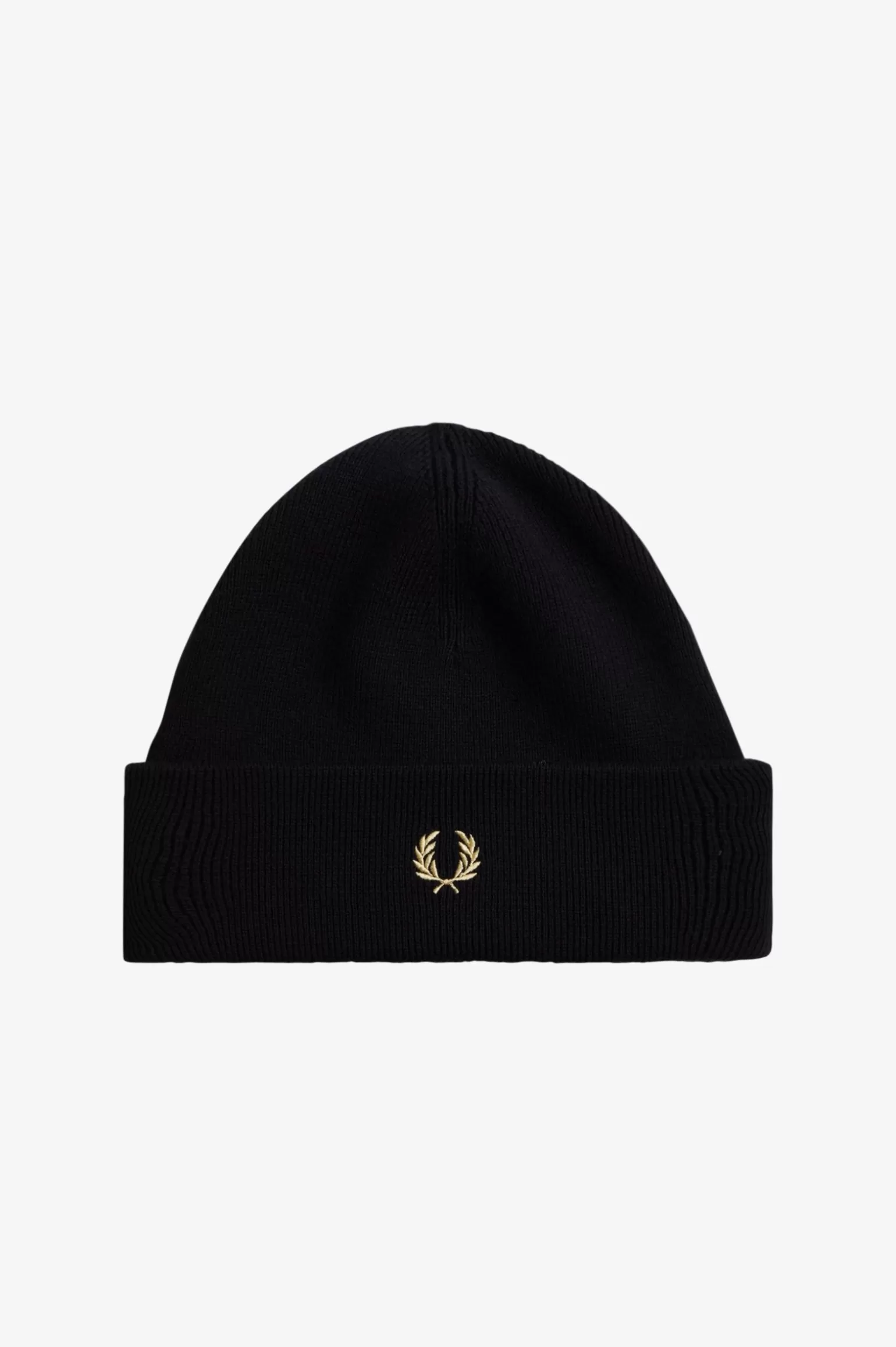 Accessoires | Accessoires^Fred Perry Klassische Beanie-Mütze Schwarz / Champagner