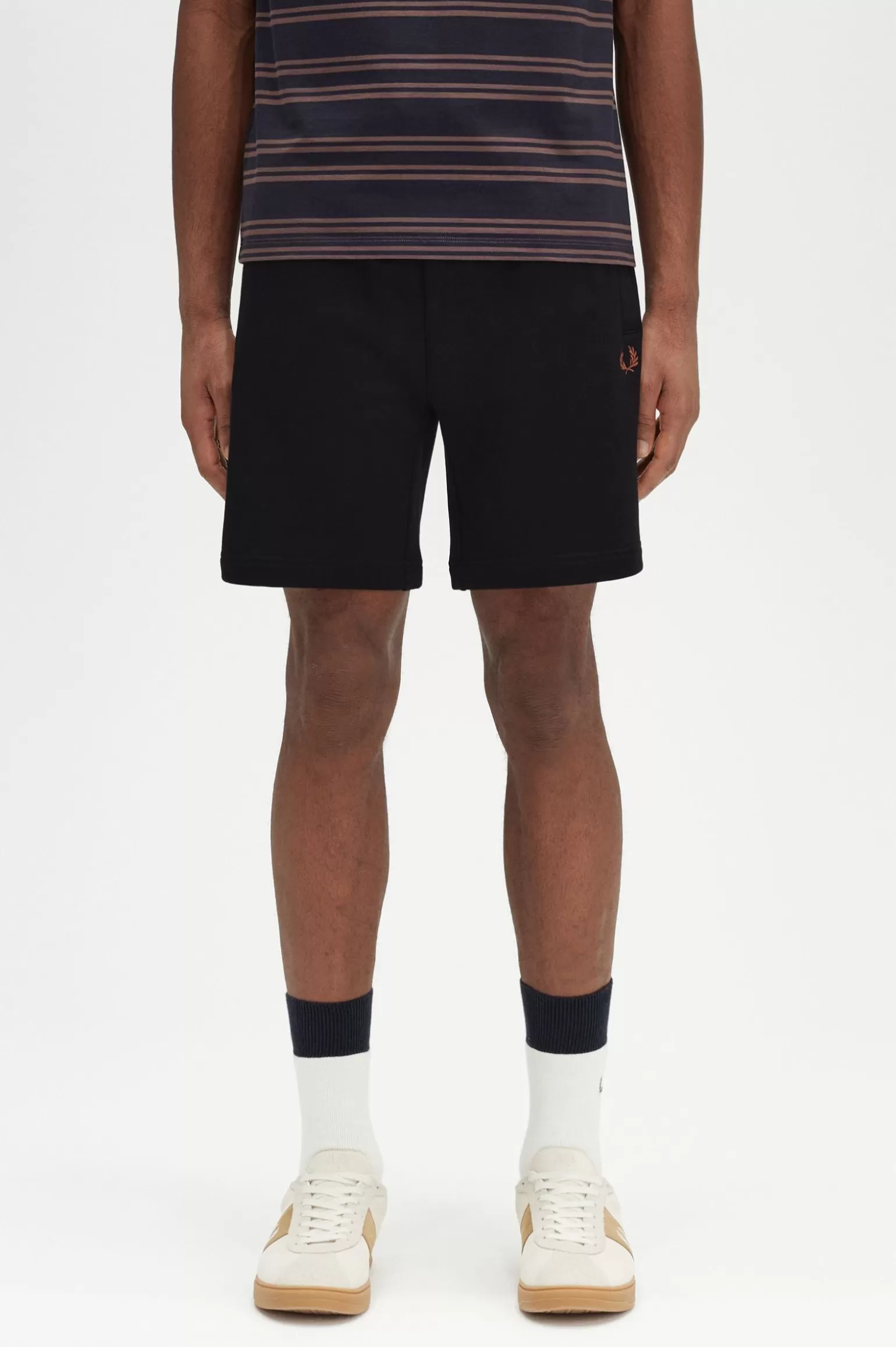 Trainingsanzüge | Shorts^Fred Perry Klassische Sweatshorts Schwarz / Whiskybraun