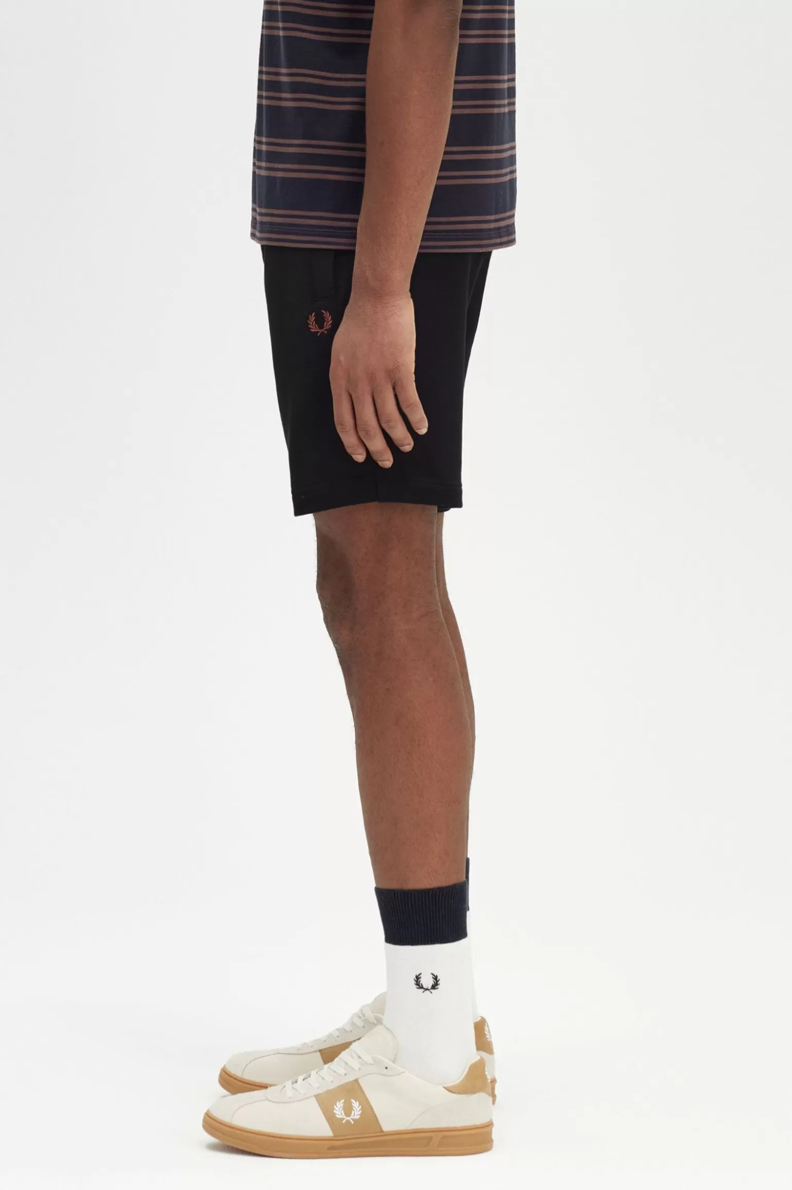 Trainingsanzüge | Shorts^Fred Perry Klassische Sweatshorts Schwarz / Whiskybraun