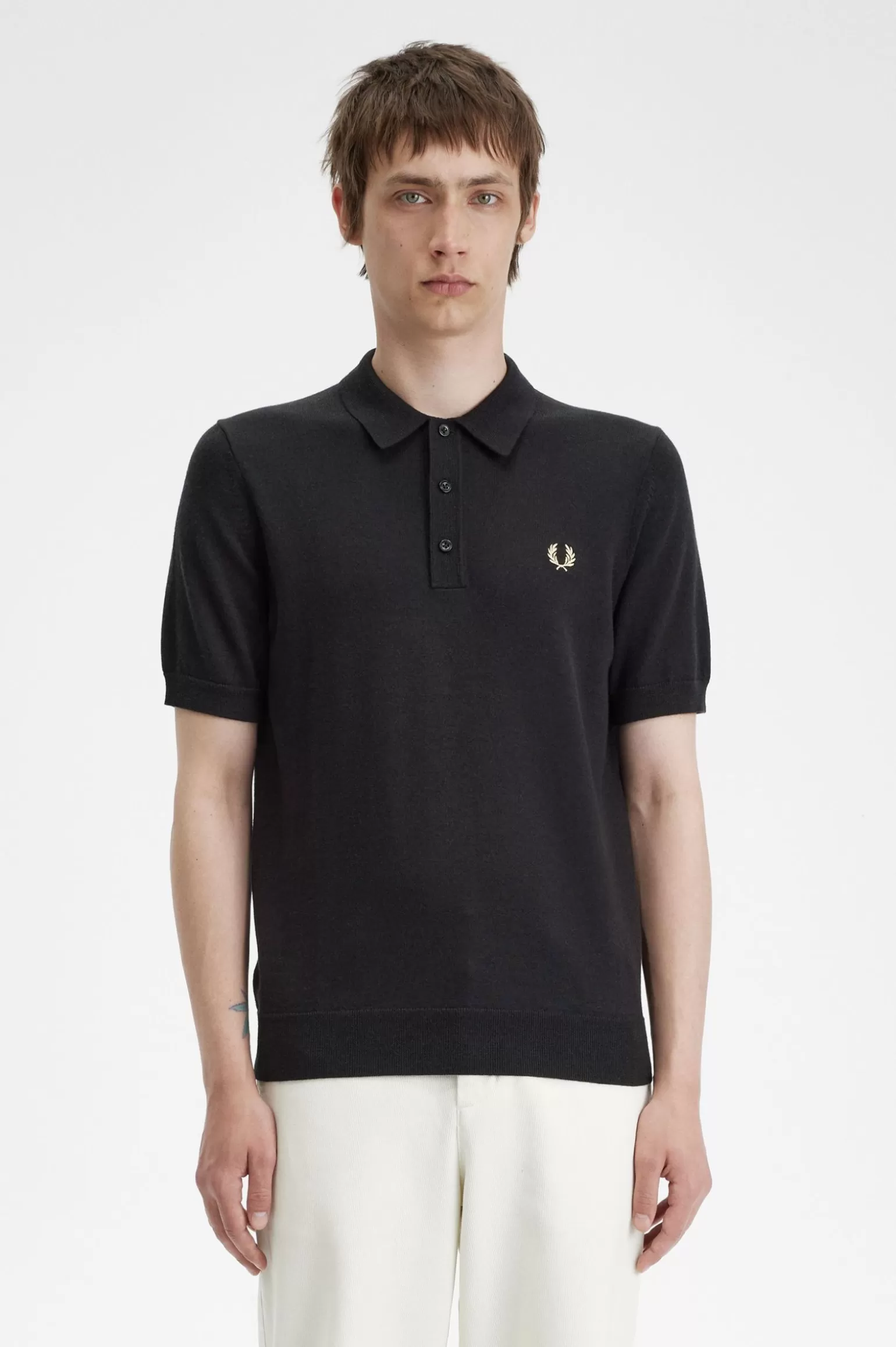 Poloshirts | Knitwear^Fred Perry Klassisches Strickhemd Schwarz