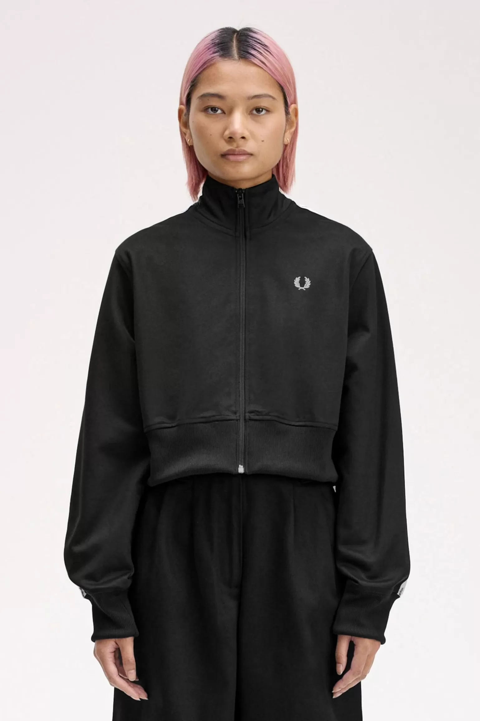 Mäntel und Jacken^Fred Perry Kurze Trainingsjacke Mit Sportband Schwarz