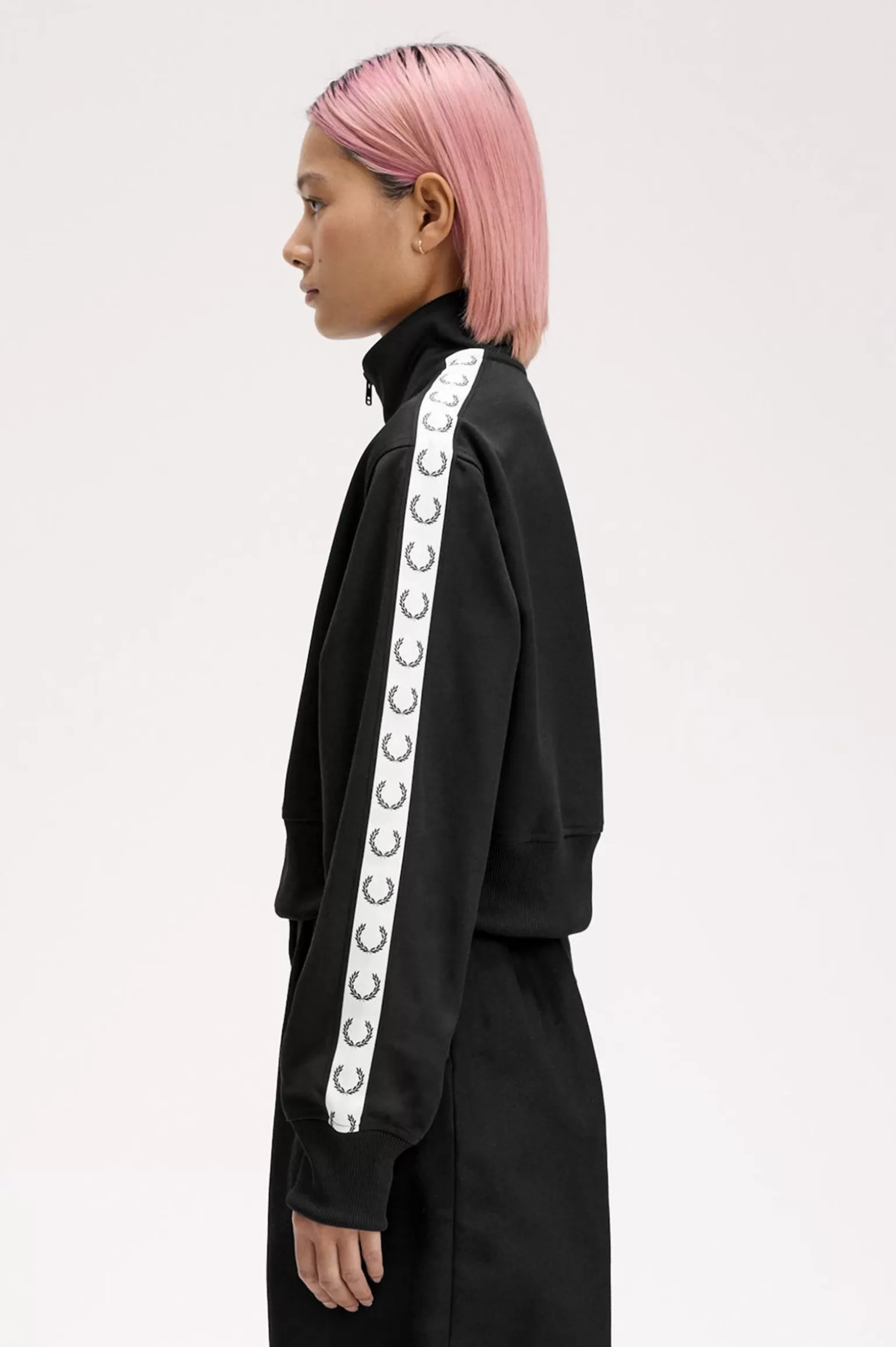 Mäntel und Jacken^Fred Perry Kurze Trainingsjacke Mit Sportband Schwarz