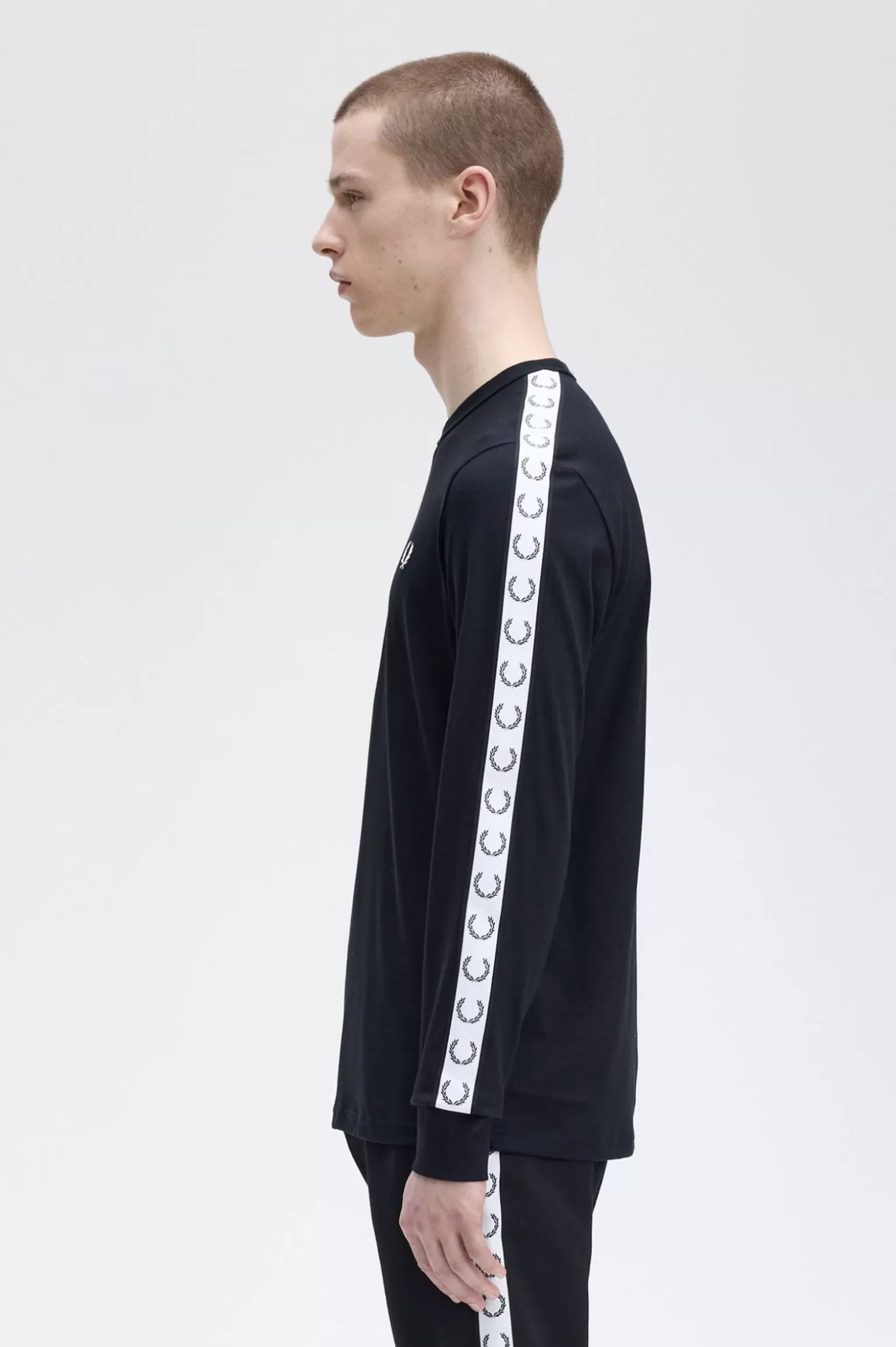 T-Shirts^Fred Perry Langarmshirt Mit Streifen Schwarz