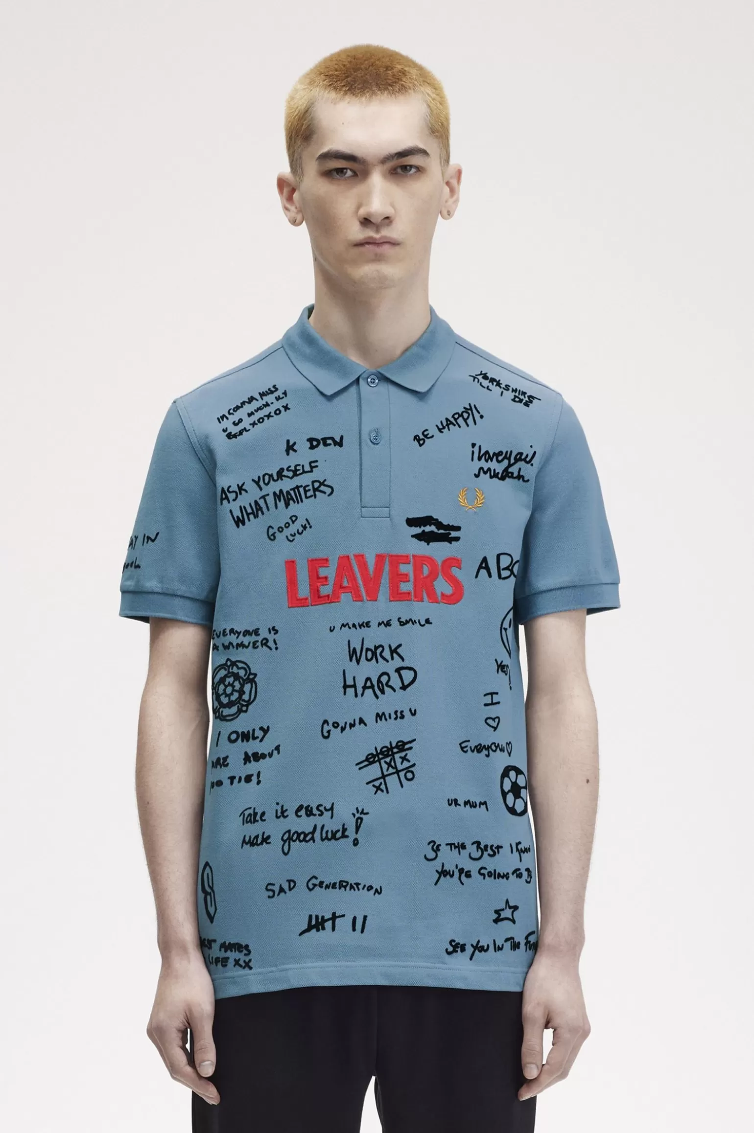 Poloshirts^Fred Perry Leavers Poloshirt Aschenblau