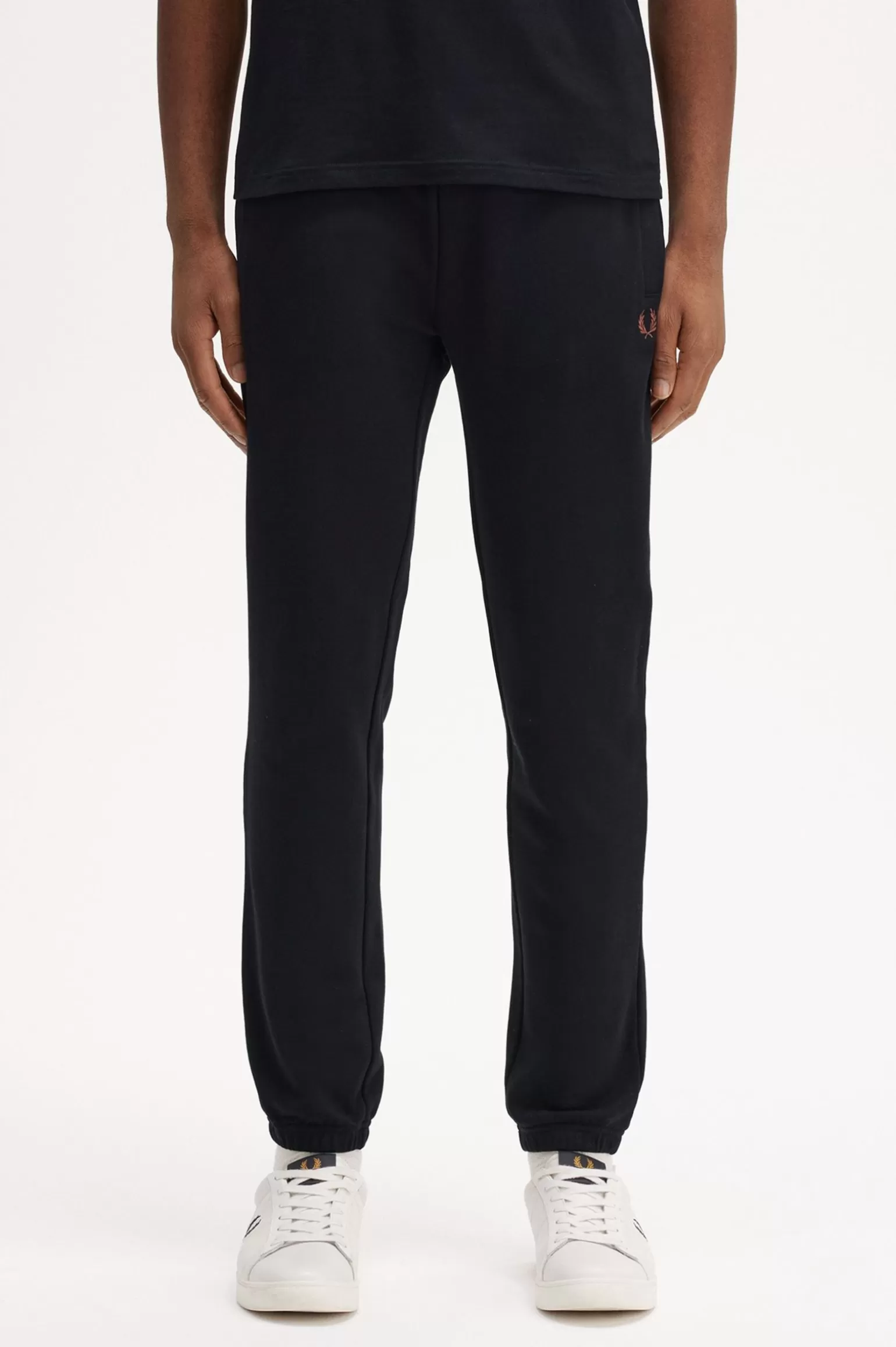 Trainingsanzüge | Hosen^Fred Perry Loopback-Jogginghose Schwarz / Whiskybraun