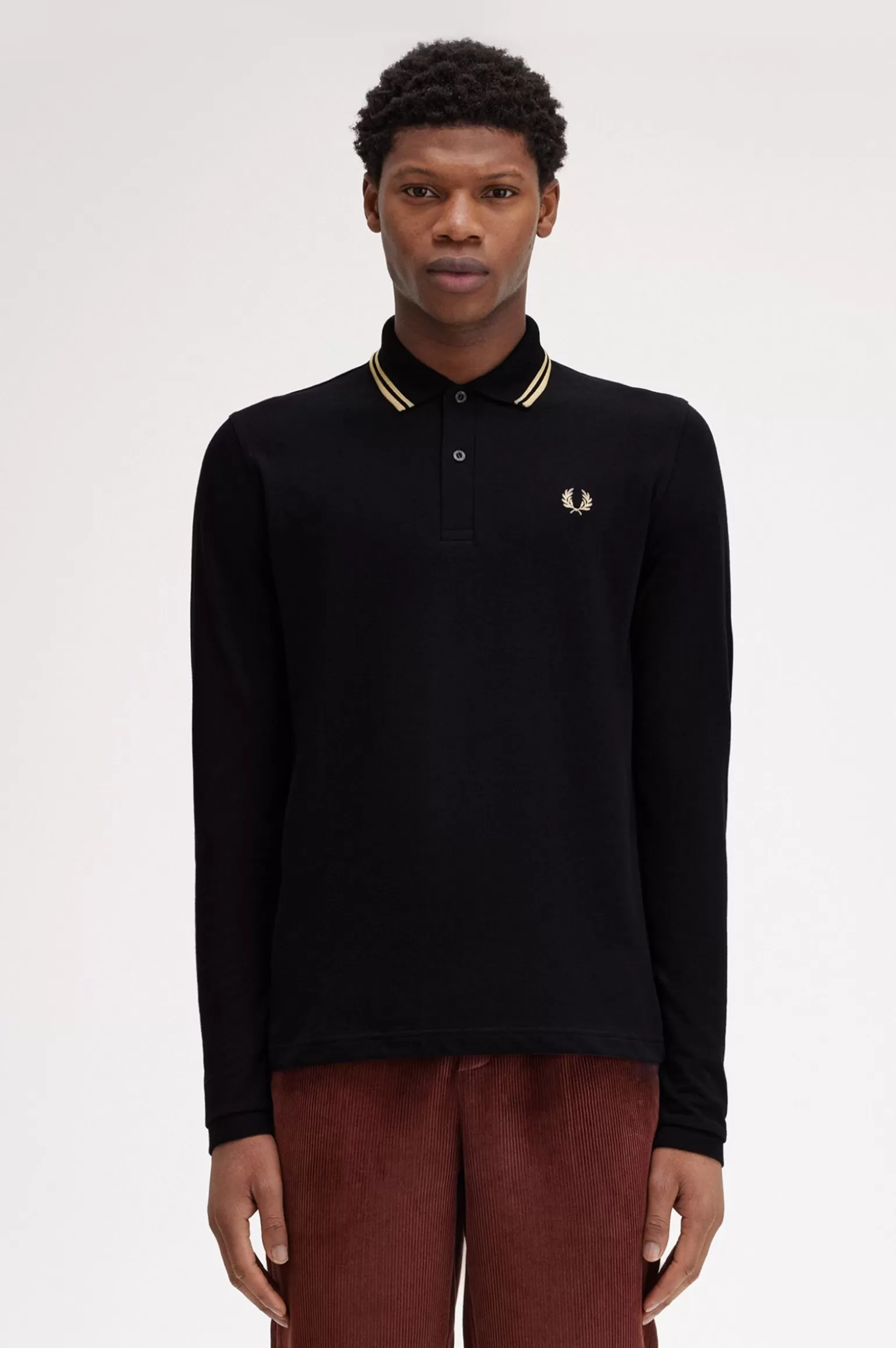 Poloshirts^Fred Perry M1212 Schwarz / Champagner / Champagner
