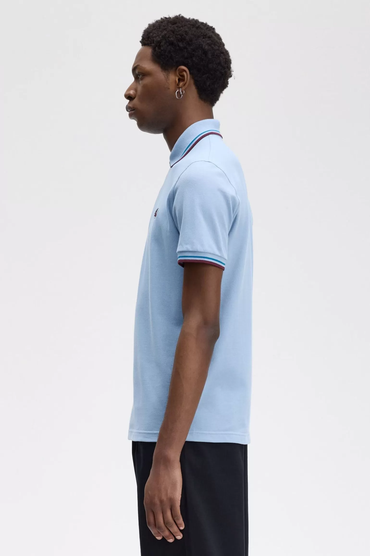 Poloshirts^Fred Perry M12 Weiß / Eis / Kastanie