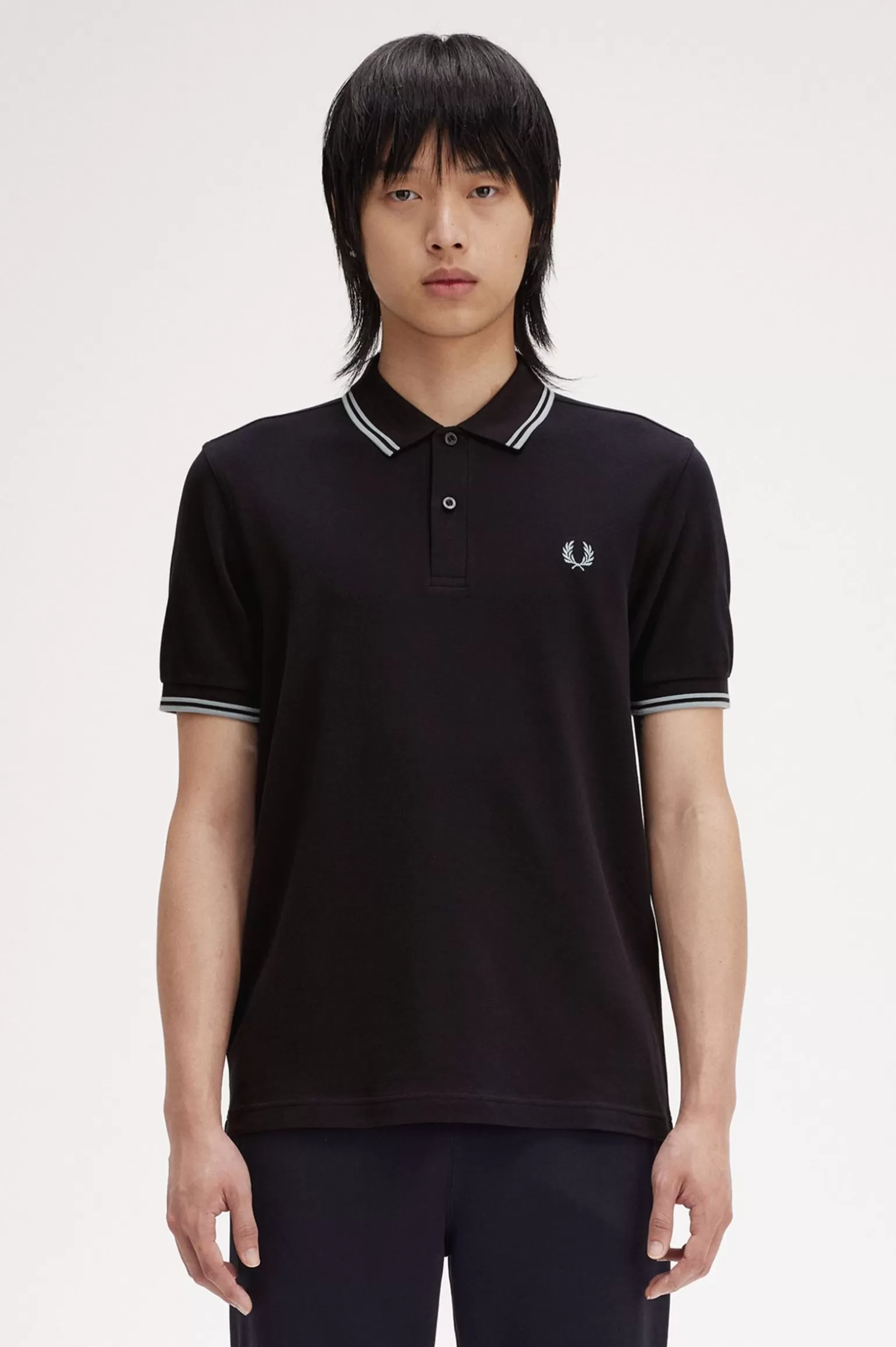 Poloshirts^Fred Perry M3600 Marineblau / Silberblau / Silberblau
